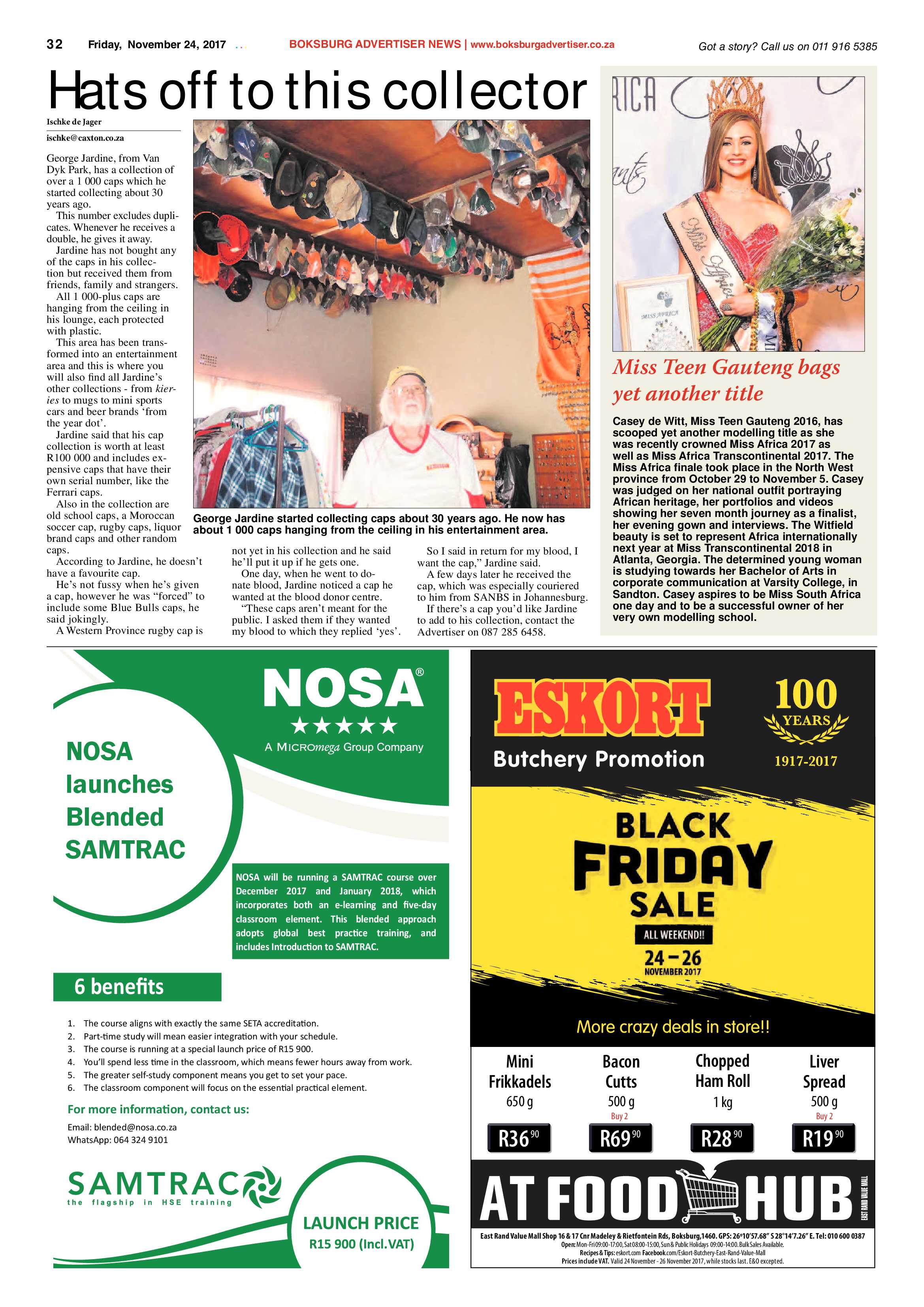 Boksburg Advertiser 21 November 2017 page 32