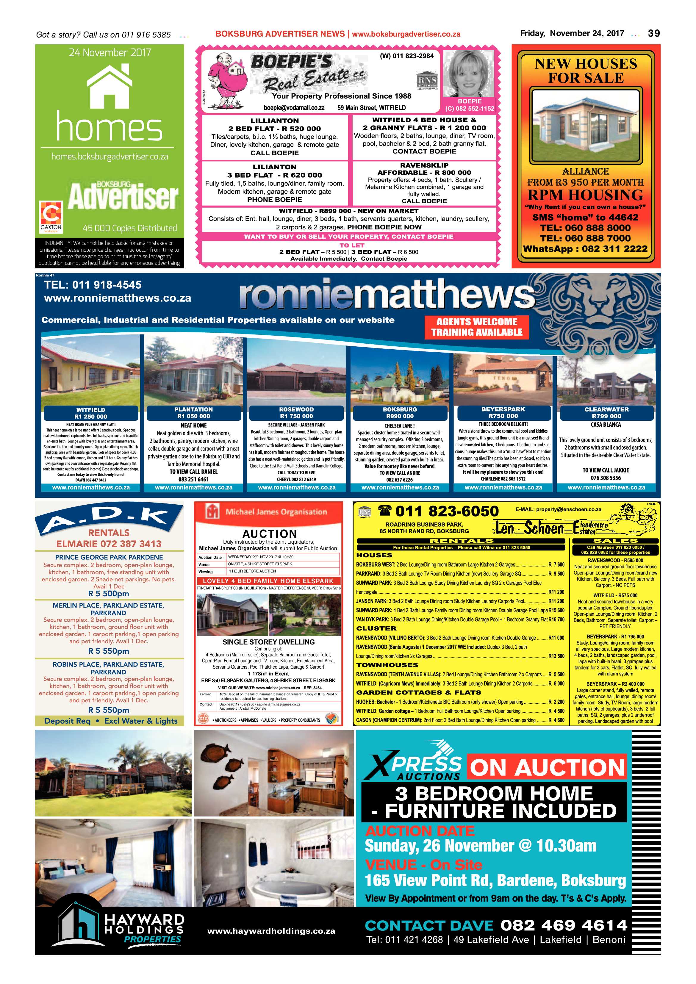 Boksburg Advertiser 21 November 2017 page 39