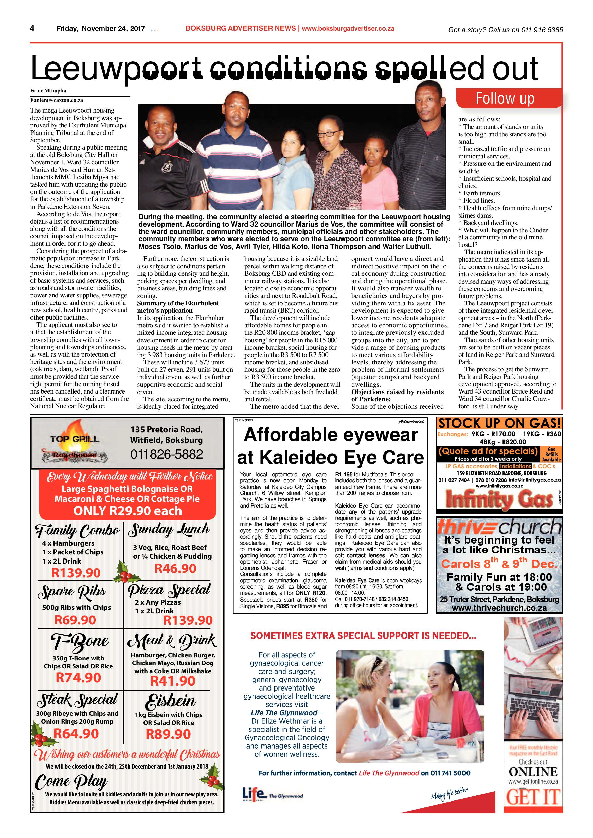 Boksburg Advertiser 21 November 2017 page 4