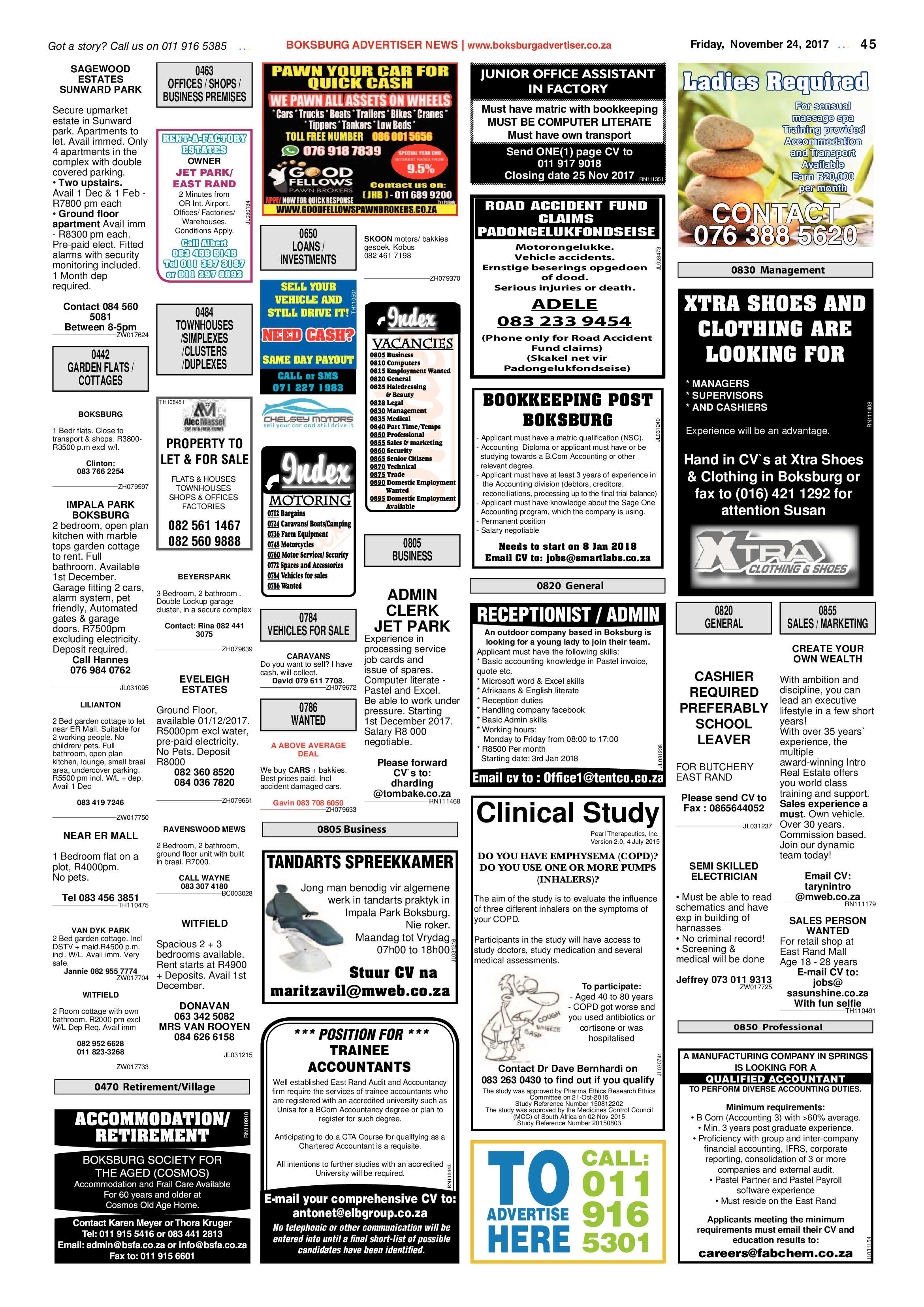 Boksburg Advertiser 21 November 2017 page 45