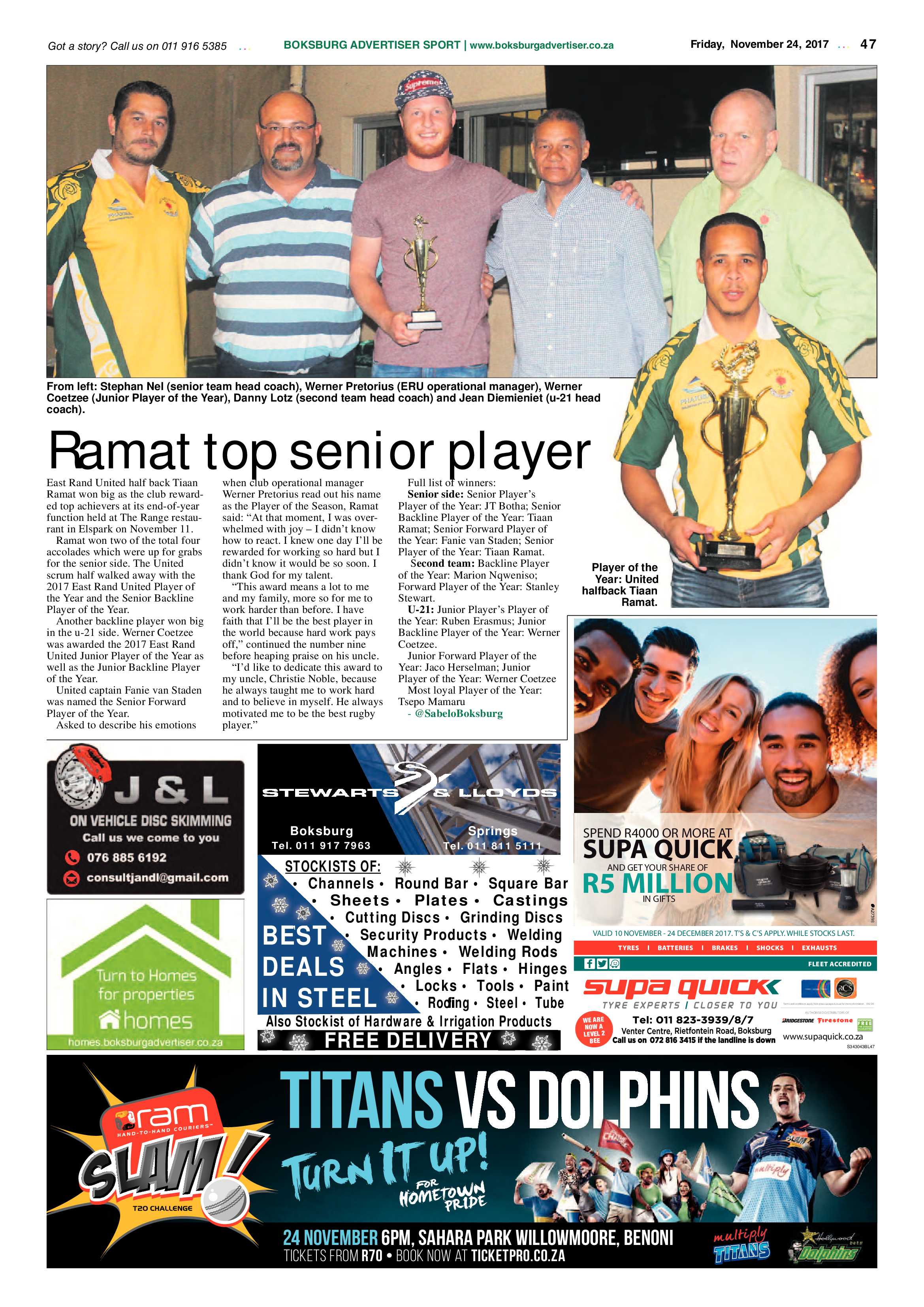Boksburg Advertiser 21 November 2017 page 47
