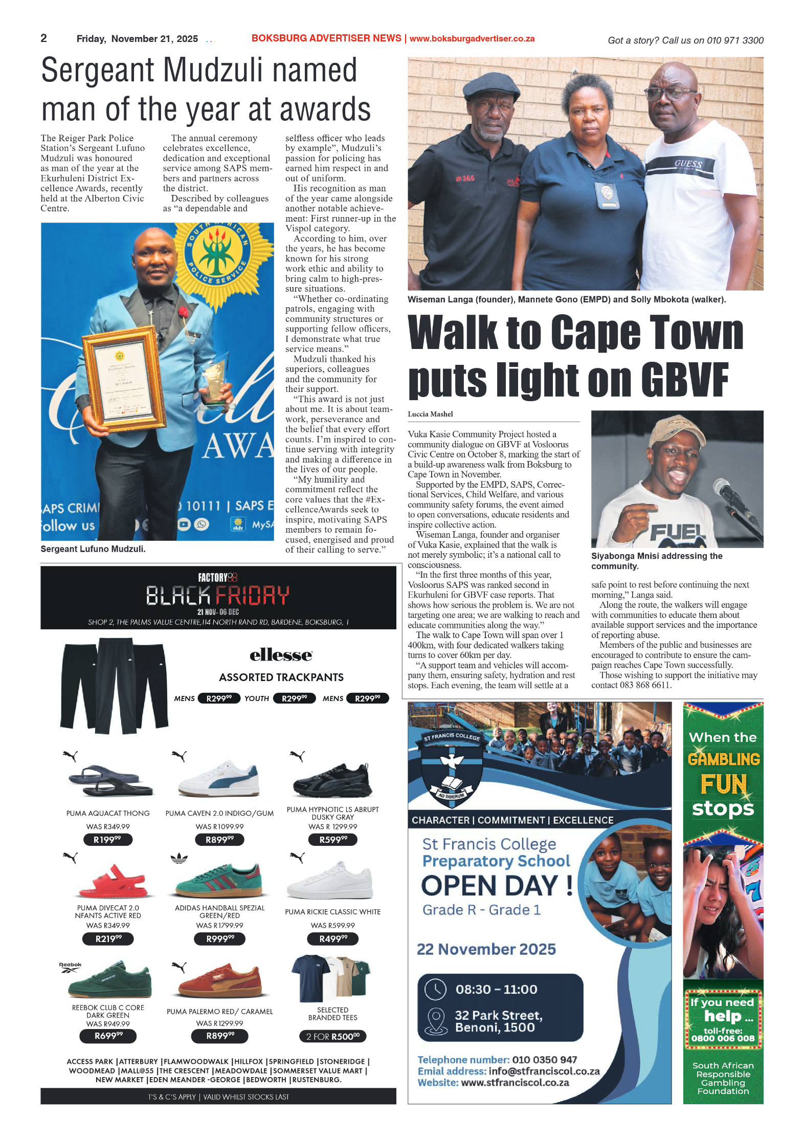 Boksburg Advertiser 21 November 2025 page 2