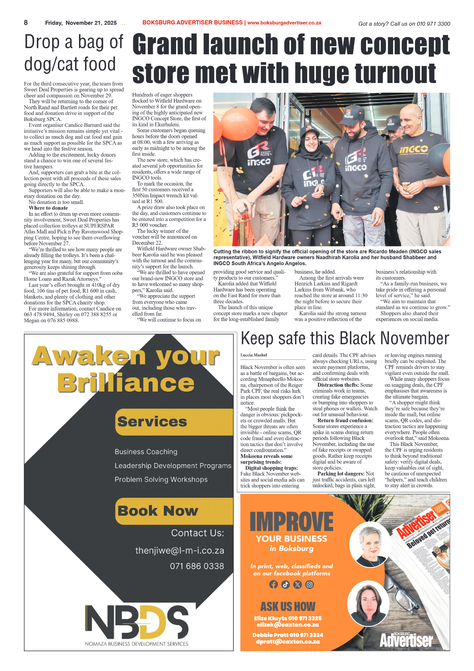 Boksburg Advertiser 21 November 2025 page 8