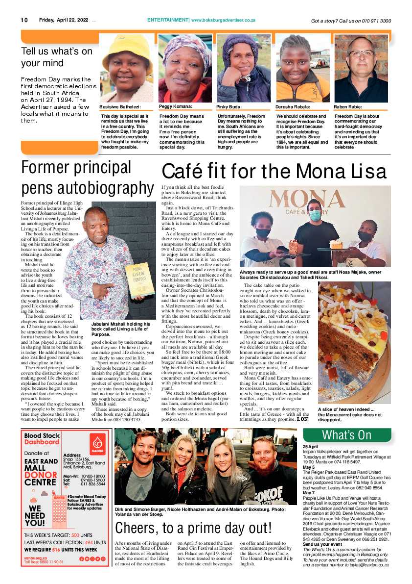 Boksburg Advertiser 22 April 2022 page 10