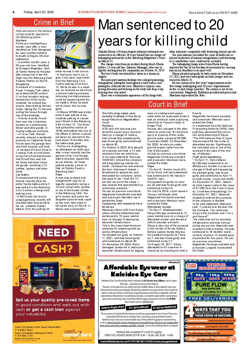 Boksburg Advertiser 22 April 2022 page 4