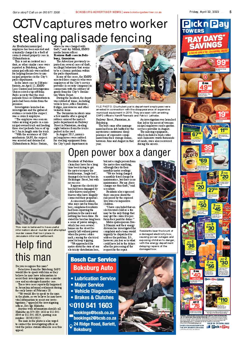 Boksburg Advertiser 22 April 2022 page 5