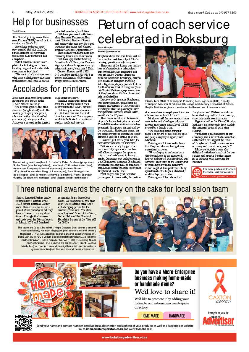 Boksburg Advertiser 22 April 2022 page 8