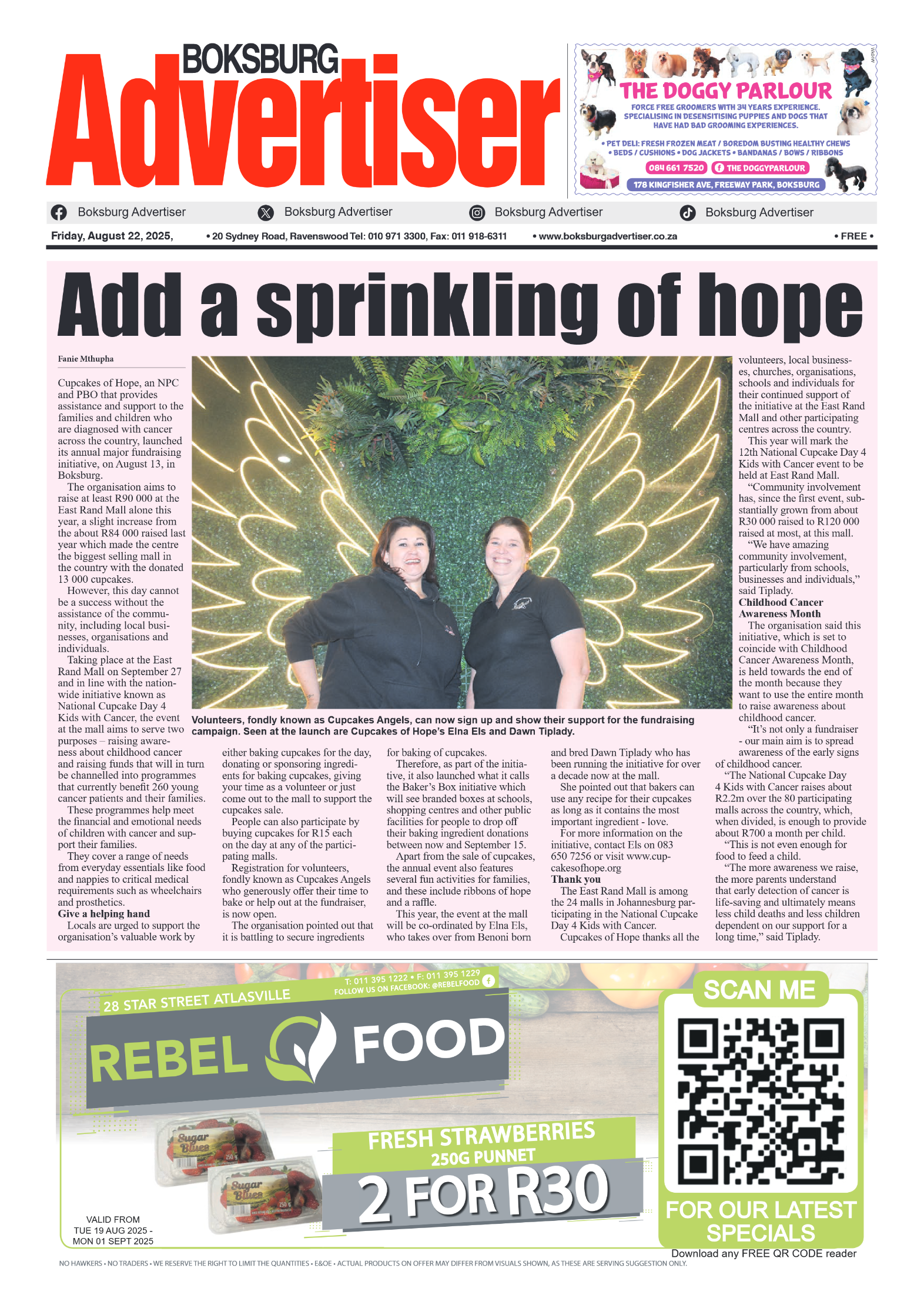 Boksburg Advertiser 22 August 2025 page 1