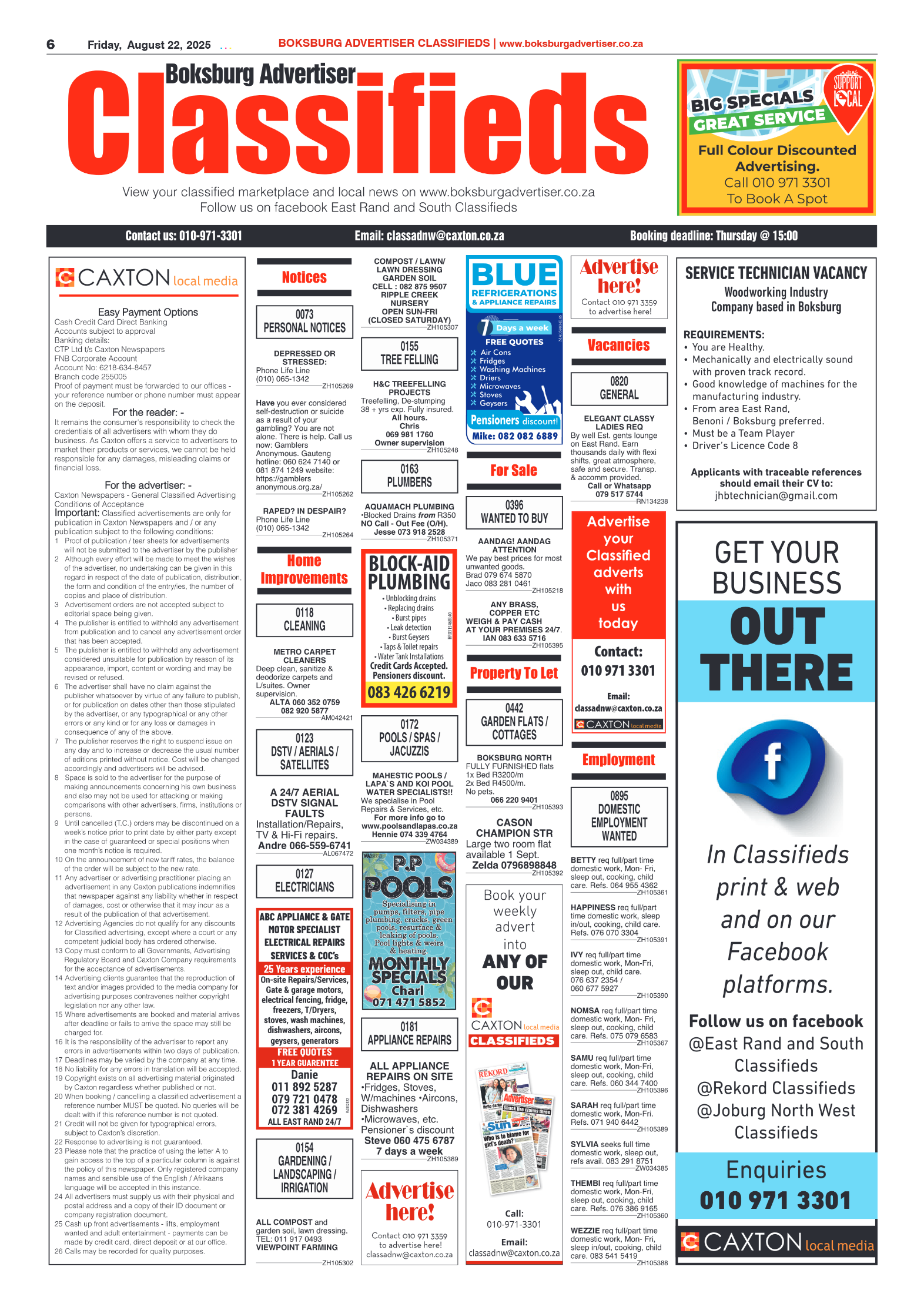 Boksburg Advertiser 22 August 2025 page 6