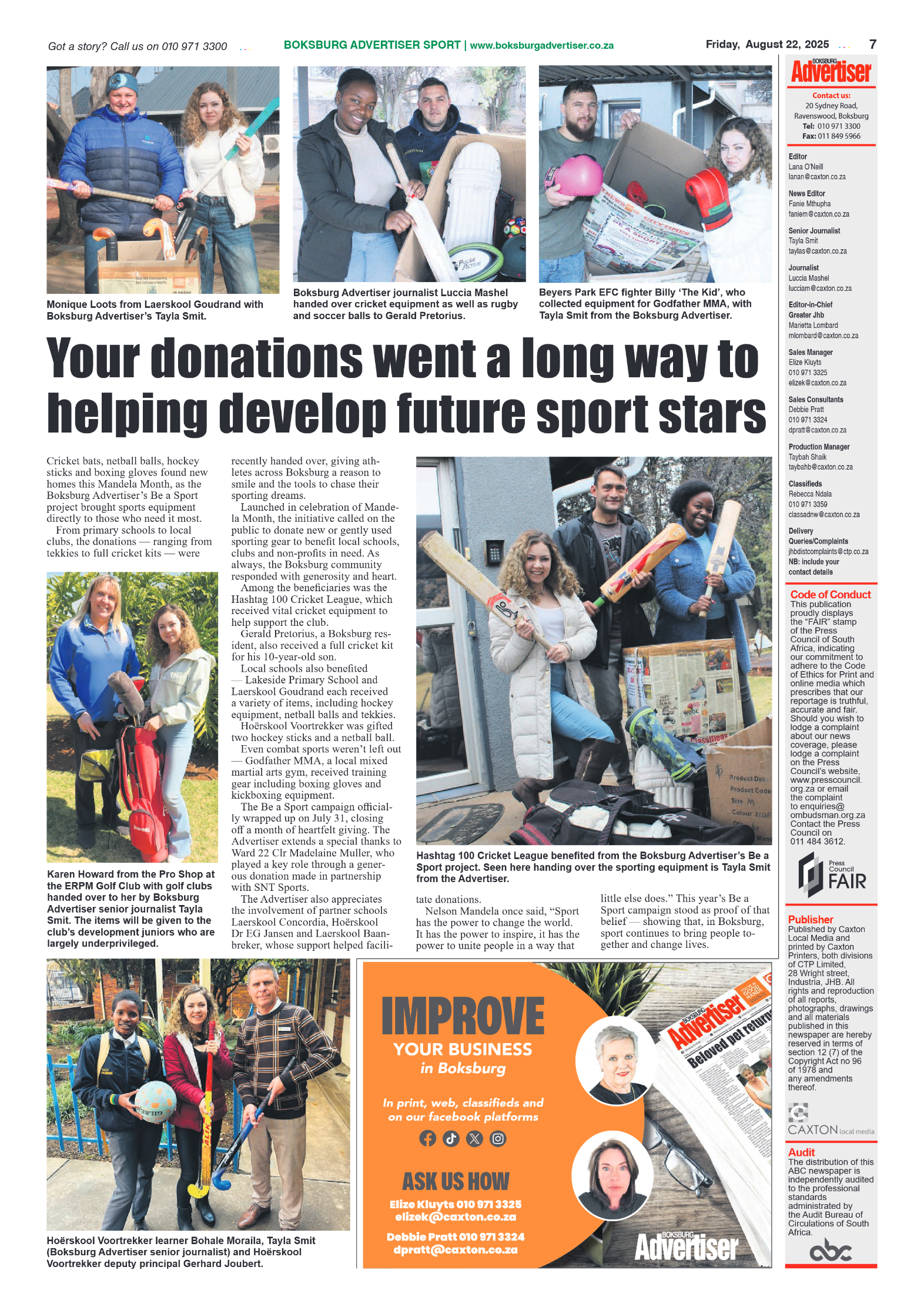 Boksburg Advertiser 22 August 2025 page 7