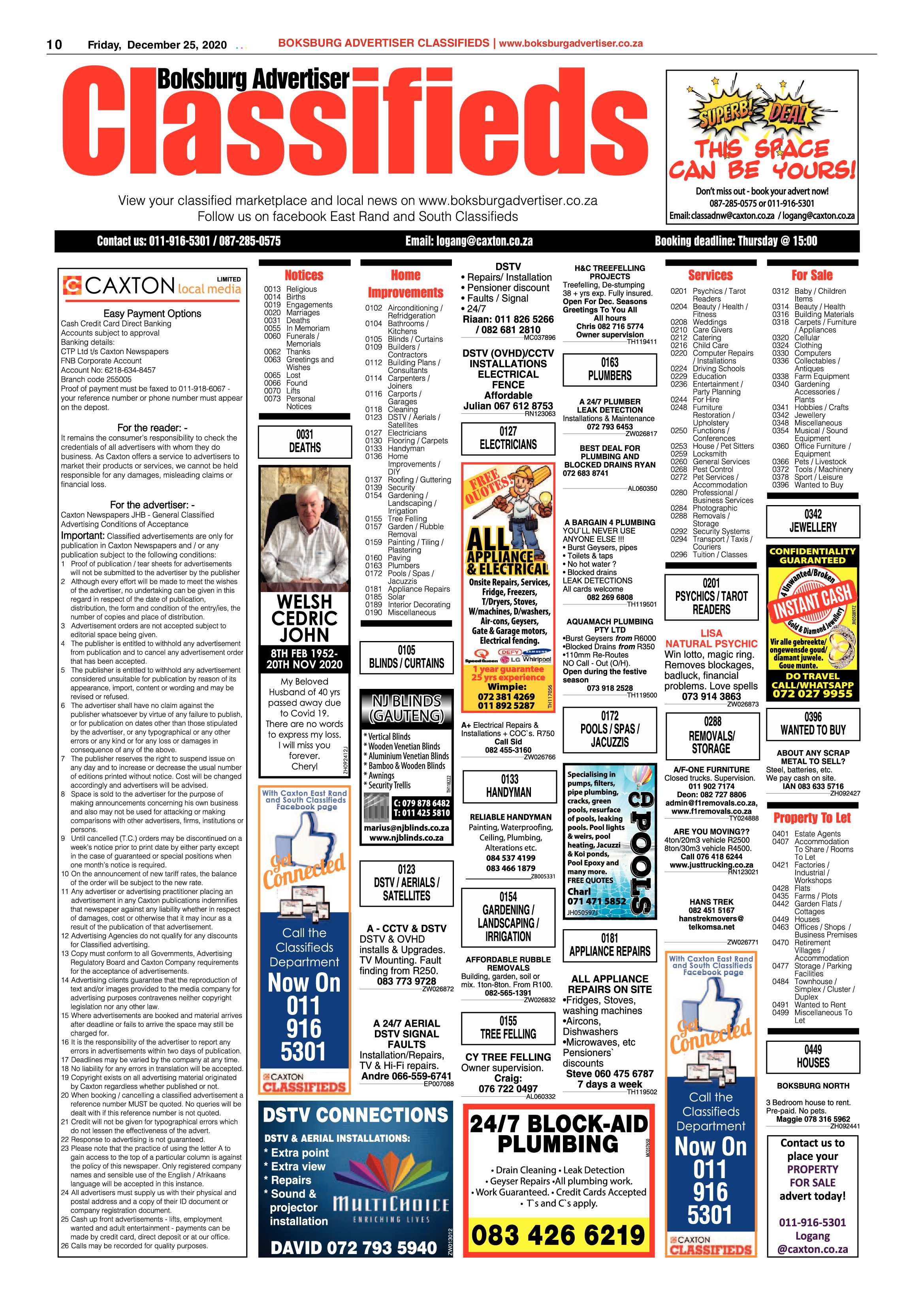 Boksburg Advertiser 22 December  2020 page 10