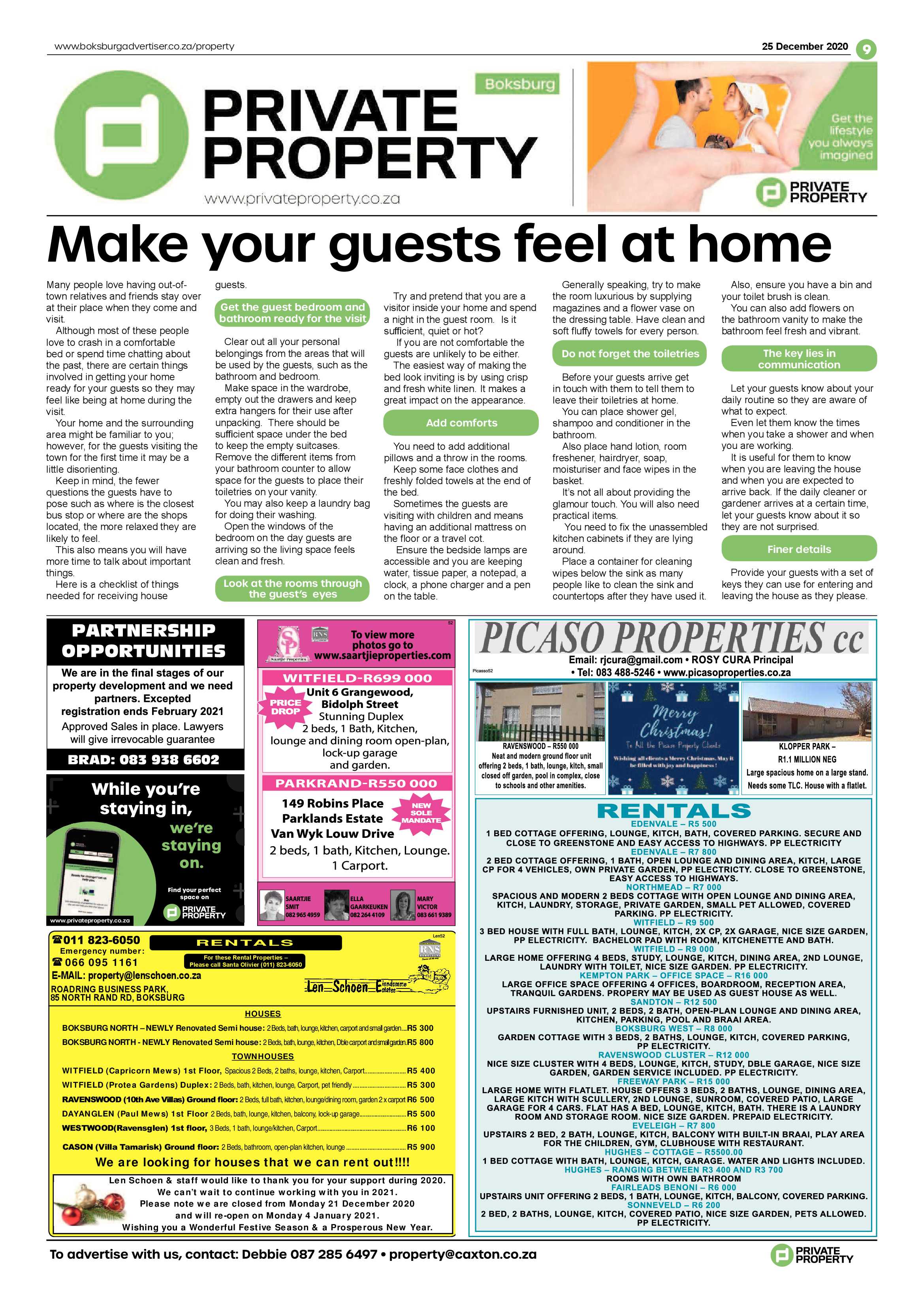 Boksburg Advertiser 22 December  2020 page 9