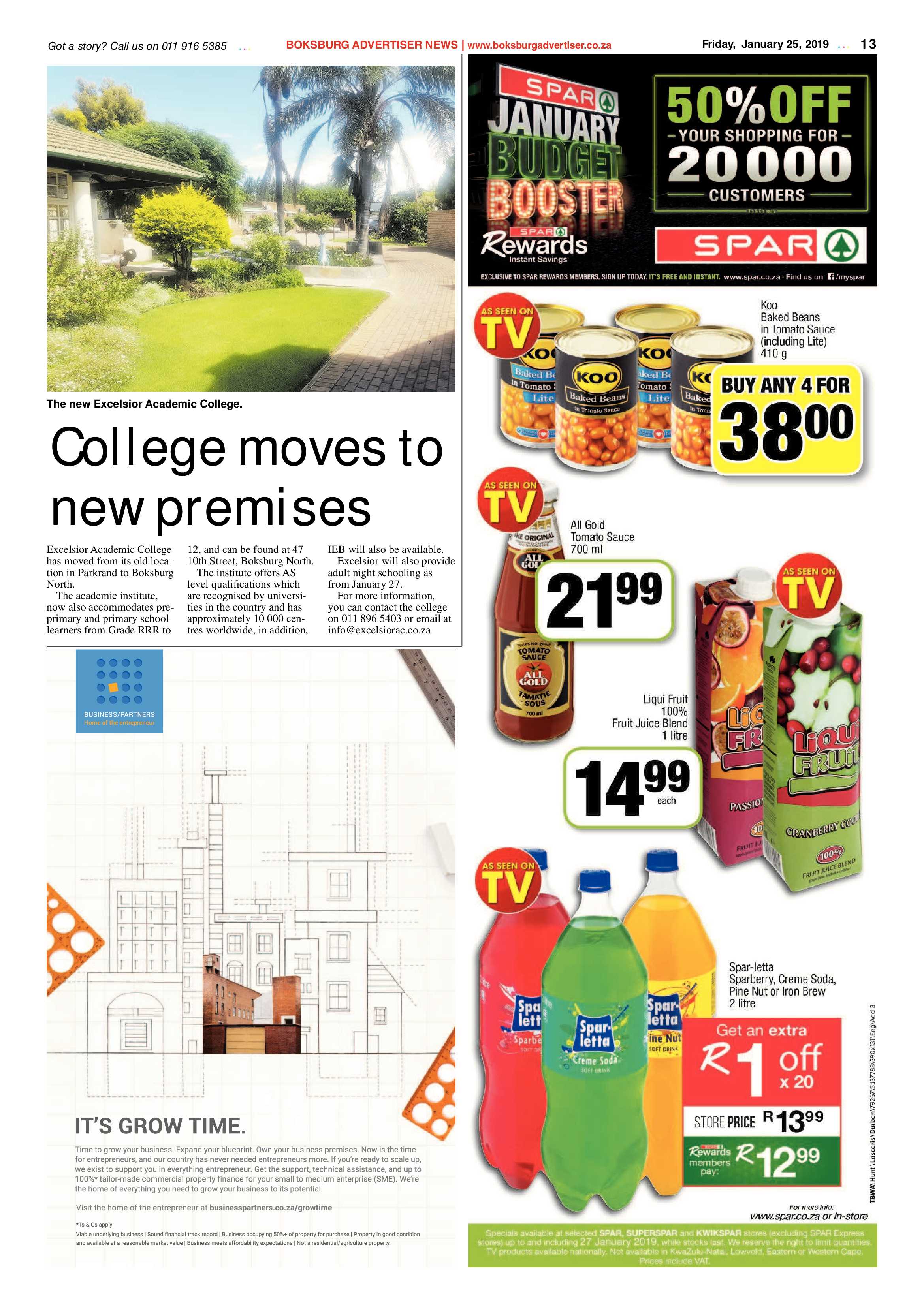 Boksburg Advertiser 22 January 2019 page 13