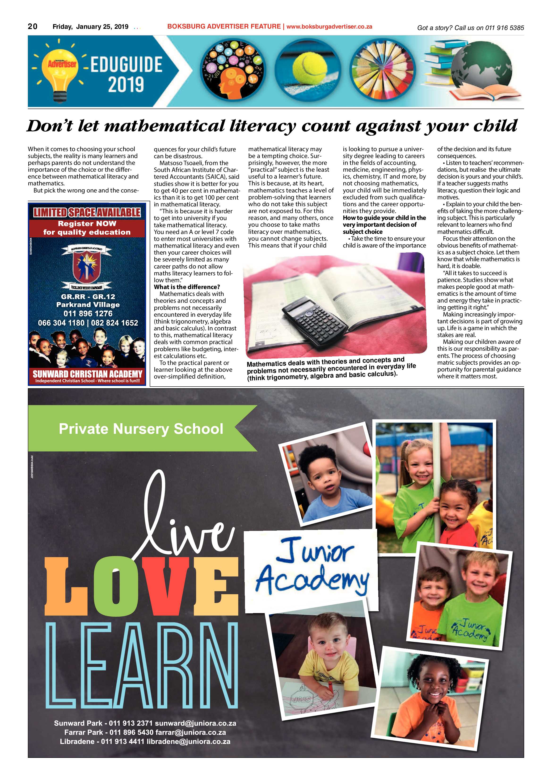 Boksburg Advertiser 22 January 2019 page 20