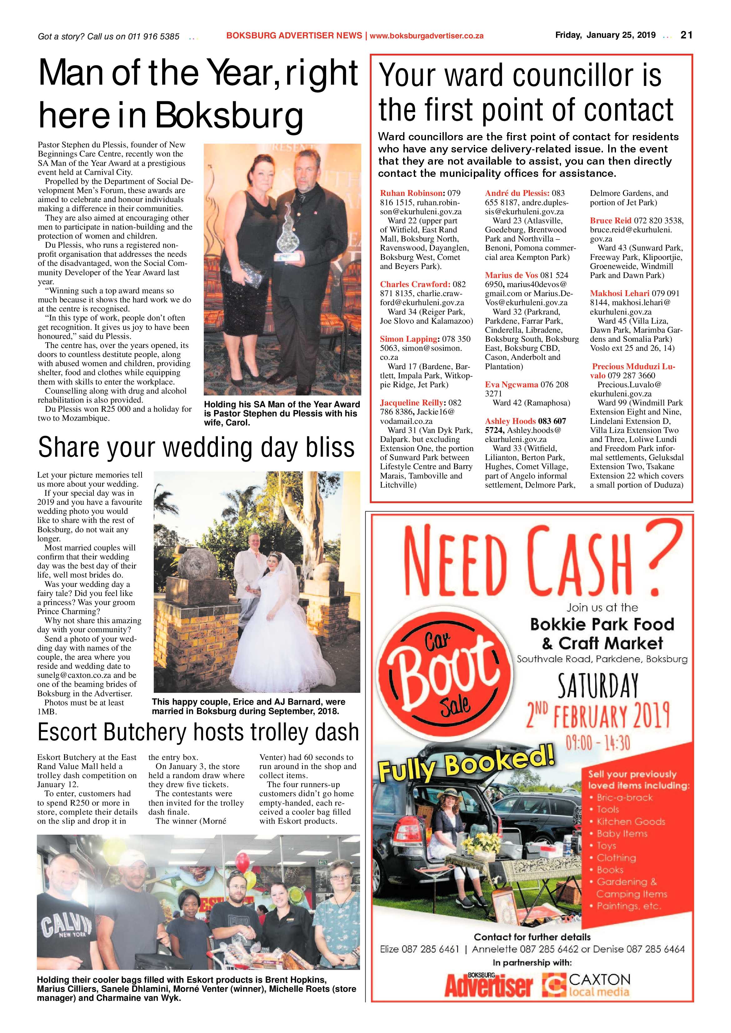 Boksburg Advertiser 22 January 2019 page 21