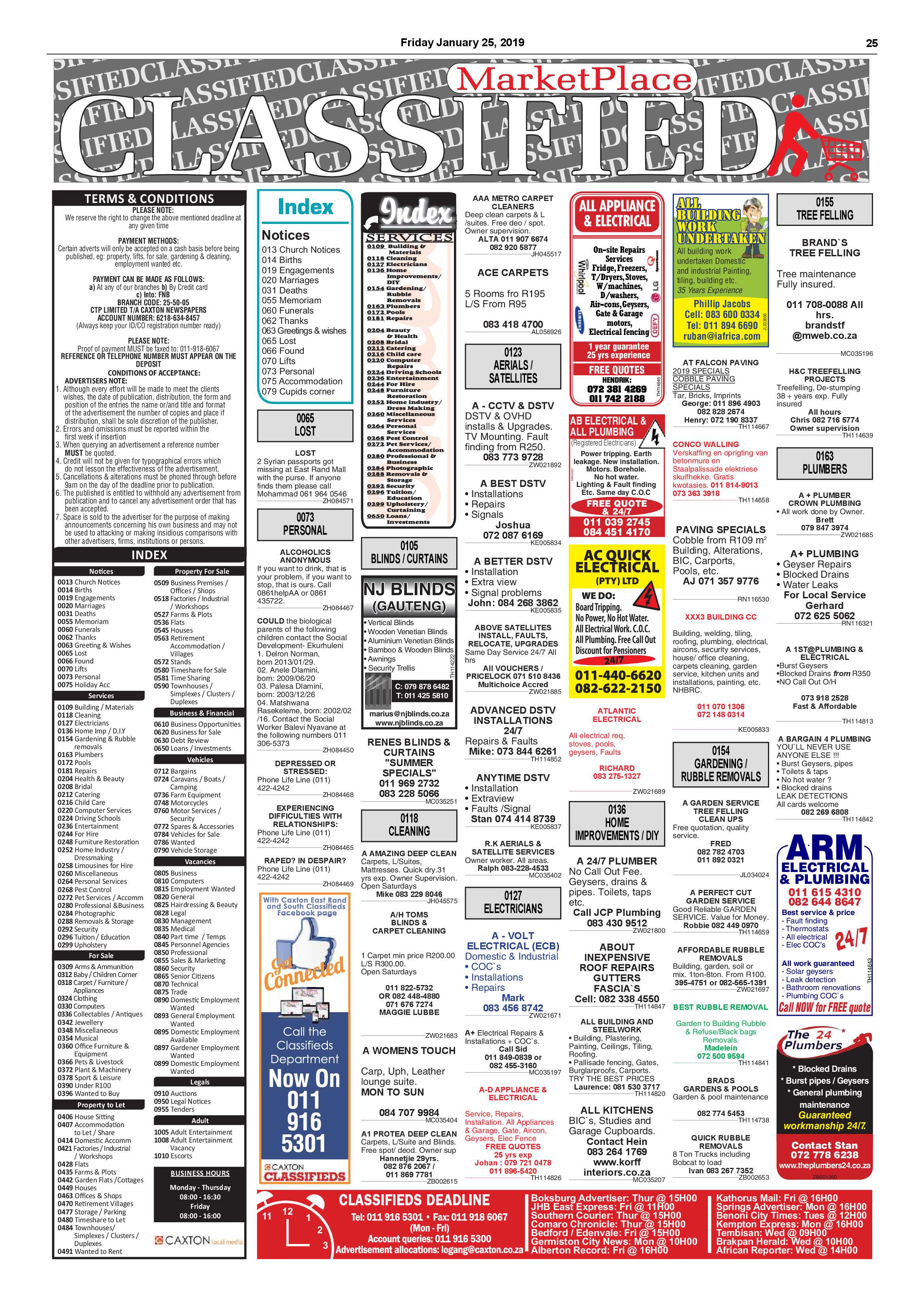 Boksburg Advertiser 22 January 2019 page 25