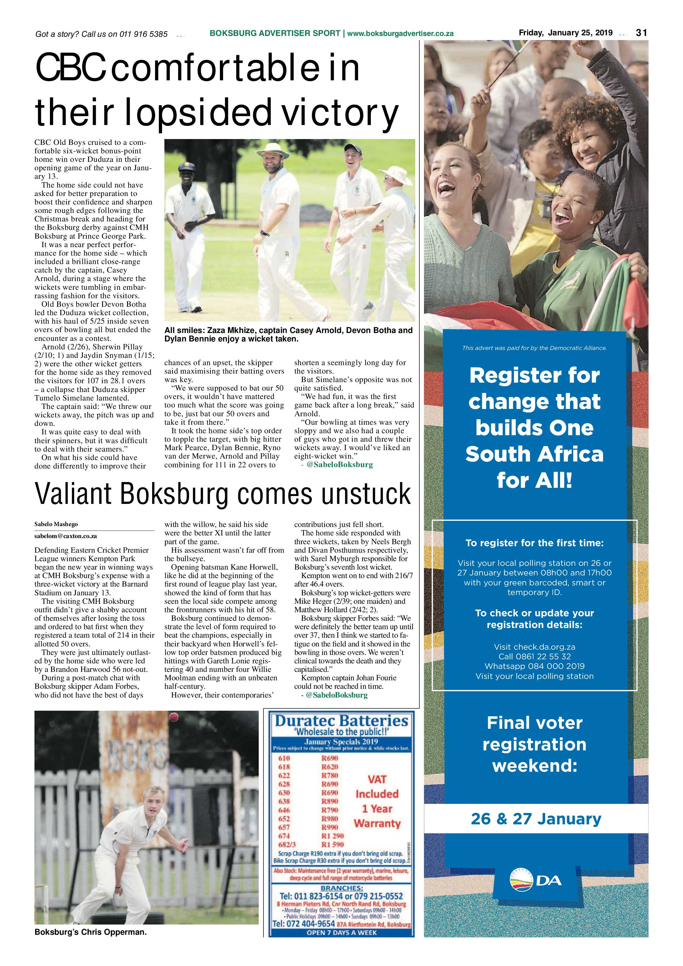 Boksburg Advertiser 22 January 2019 page 31