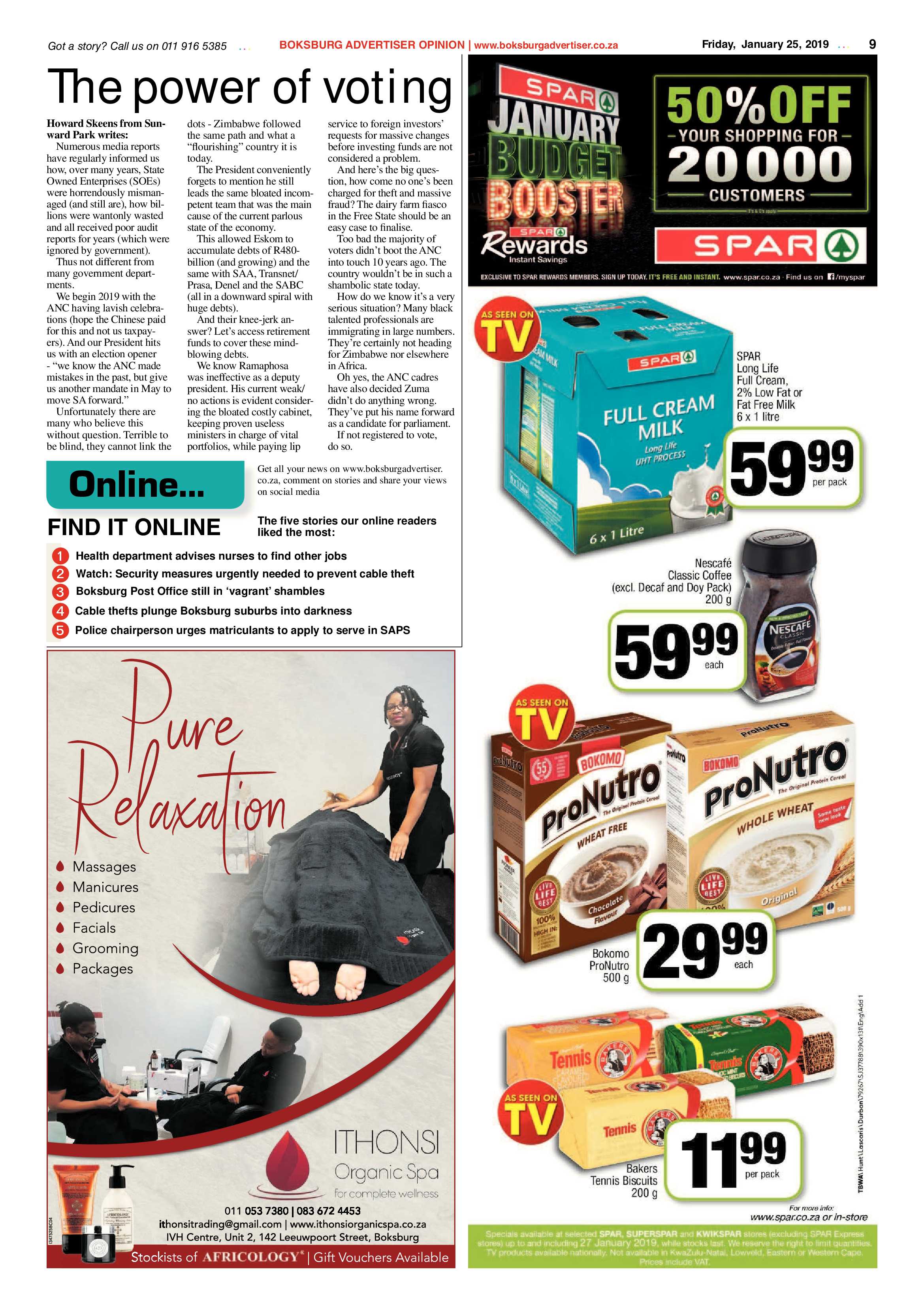 Boksburg Advertiser 22 January 2019 page 9