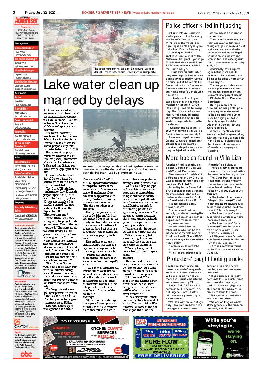 Boksburg Advertiser 22 July 2022 page 2