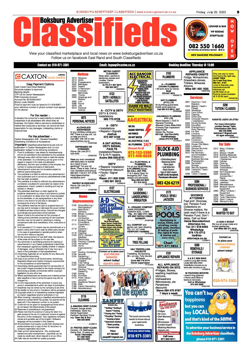 Boksburg Advertiser 22 July 2022 page 9