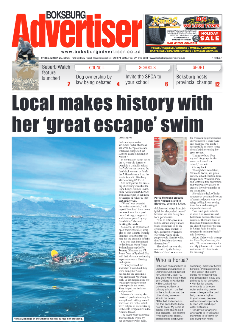 Boksburg Advertiser 22 March 2024 page 1