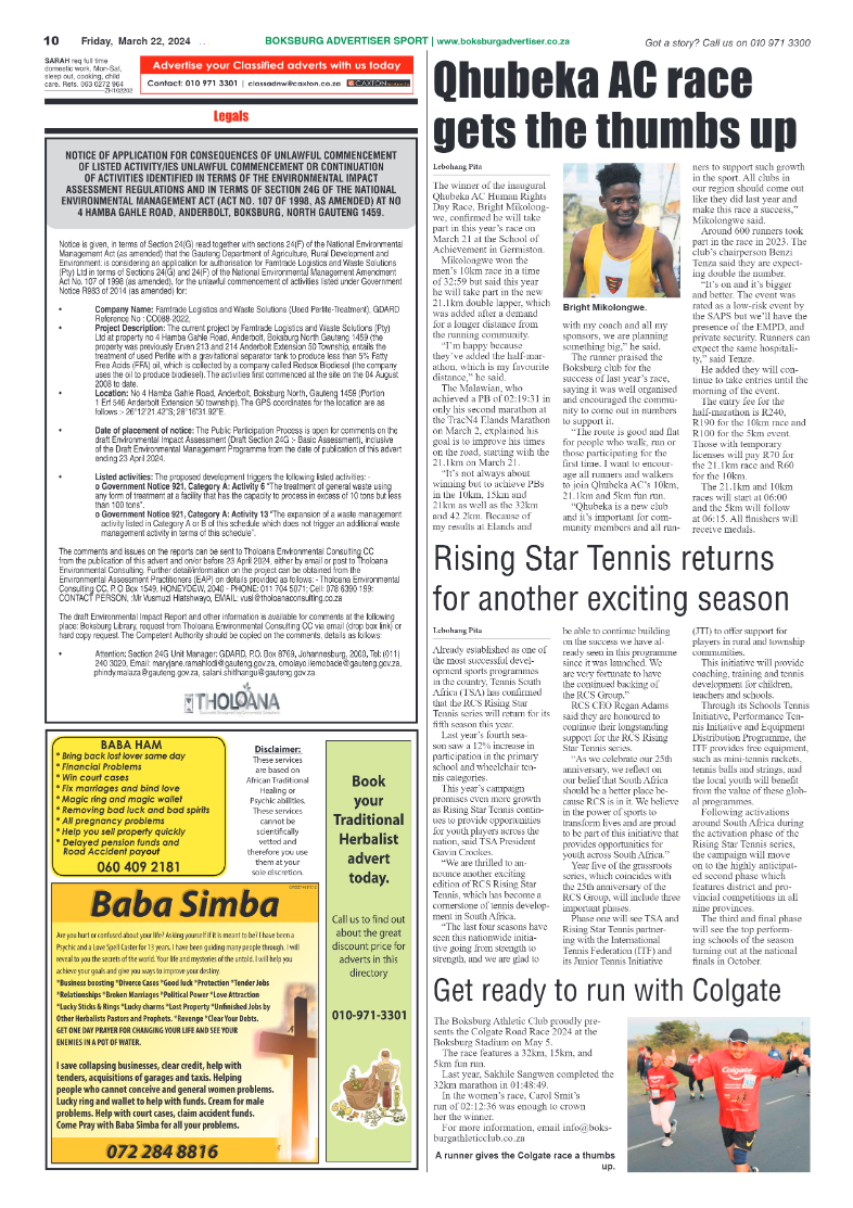 Boksburg Advertiser 22 March 2024 page 10