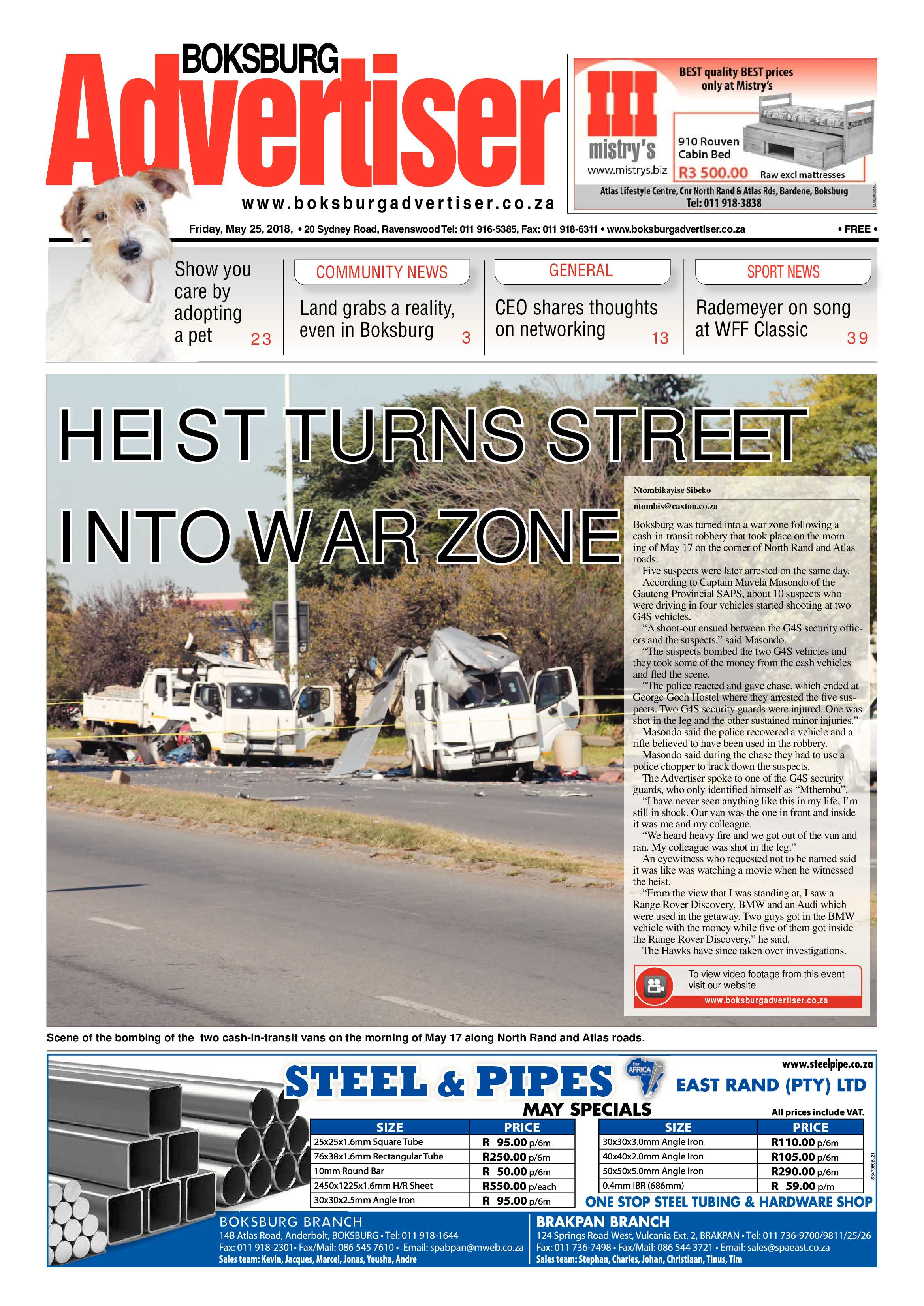 Boksburg Advertiser 22 May 2015 page 1