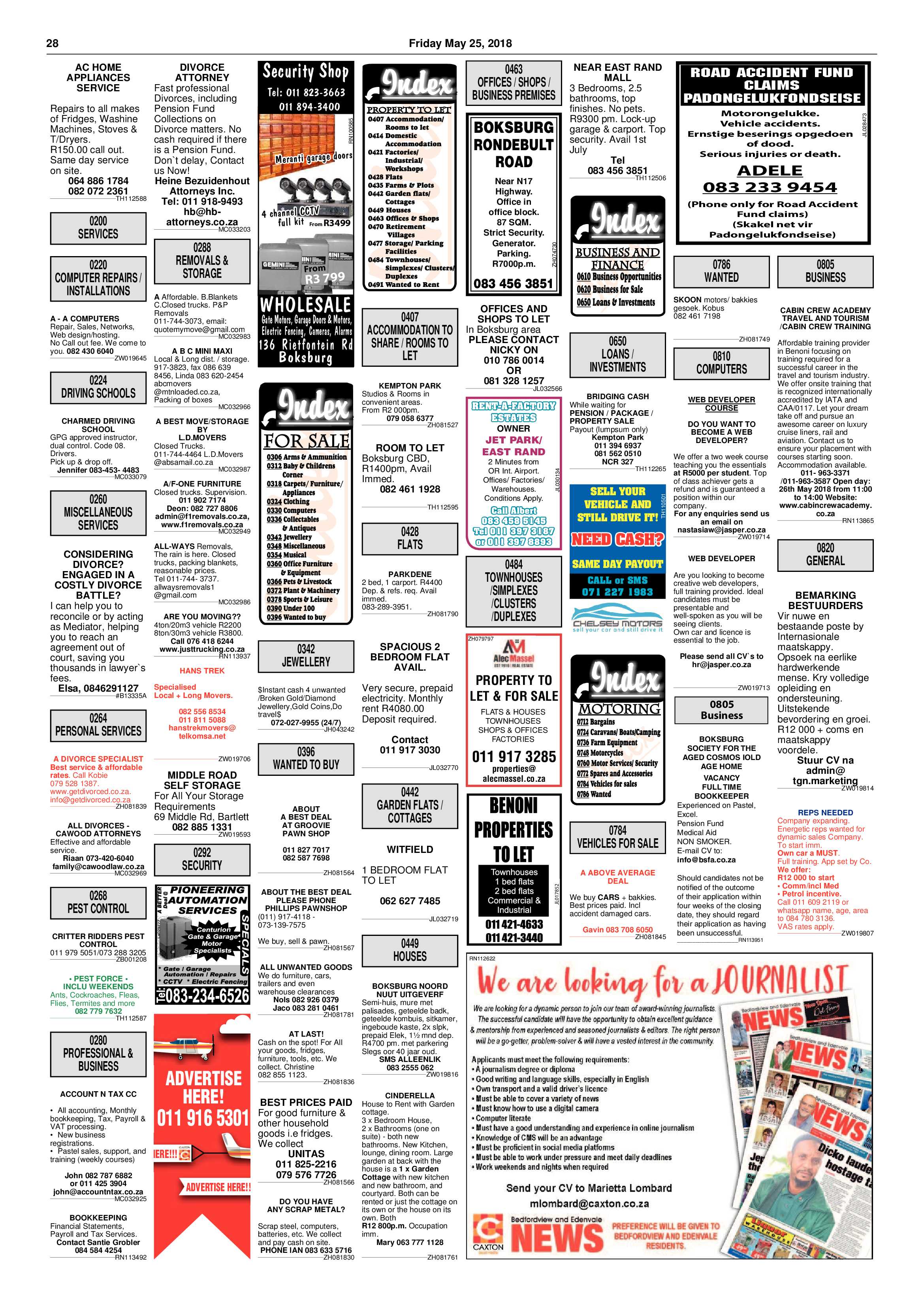 Boksburg Advertiser 22 May 2015 page 28