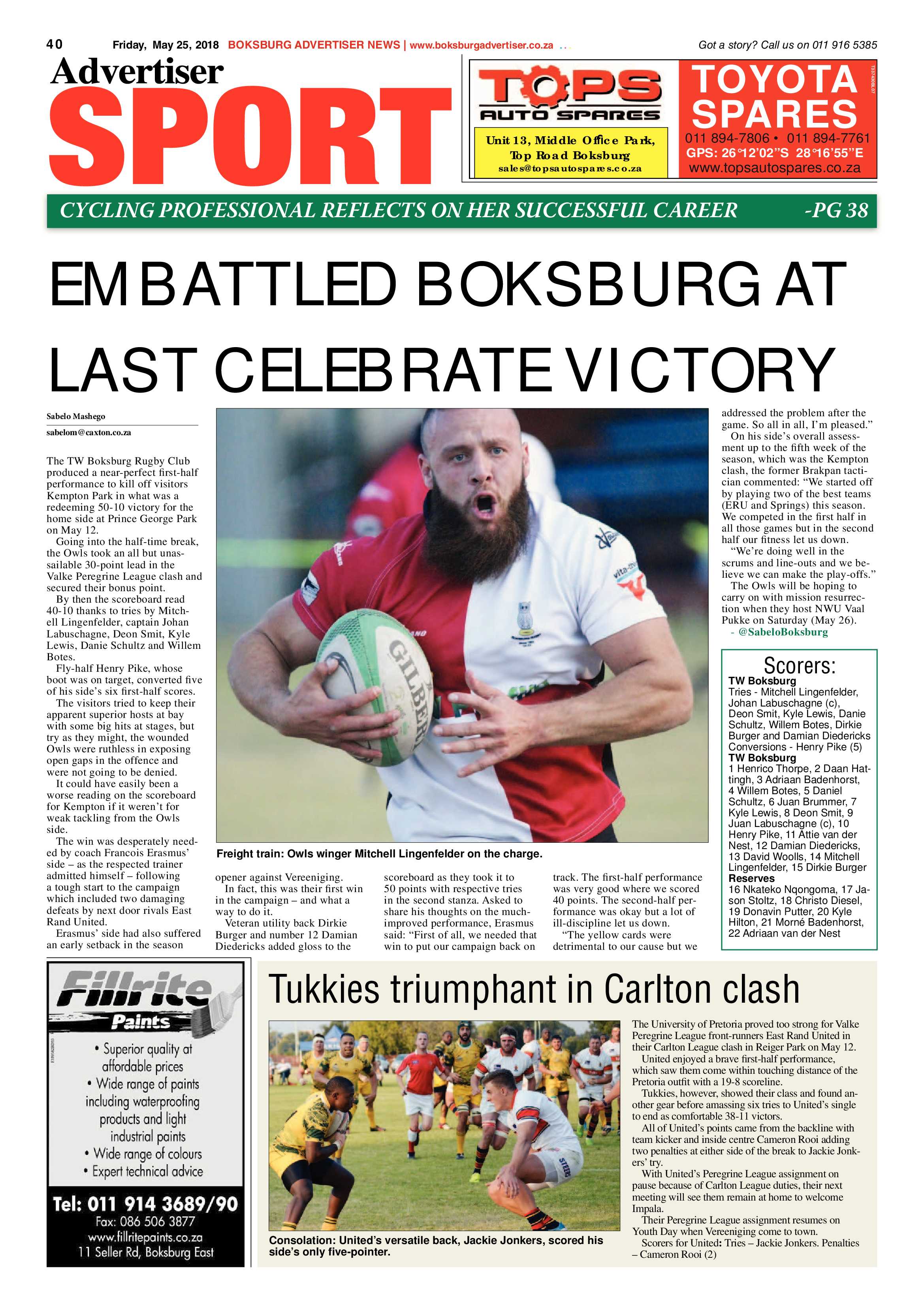 Boksburg Advertiser 22 May 2015 page 40
