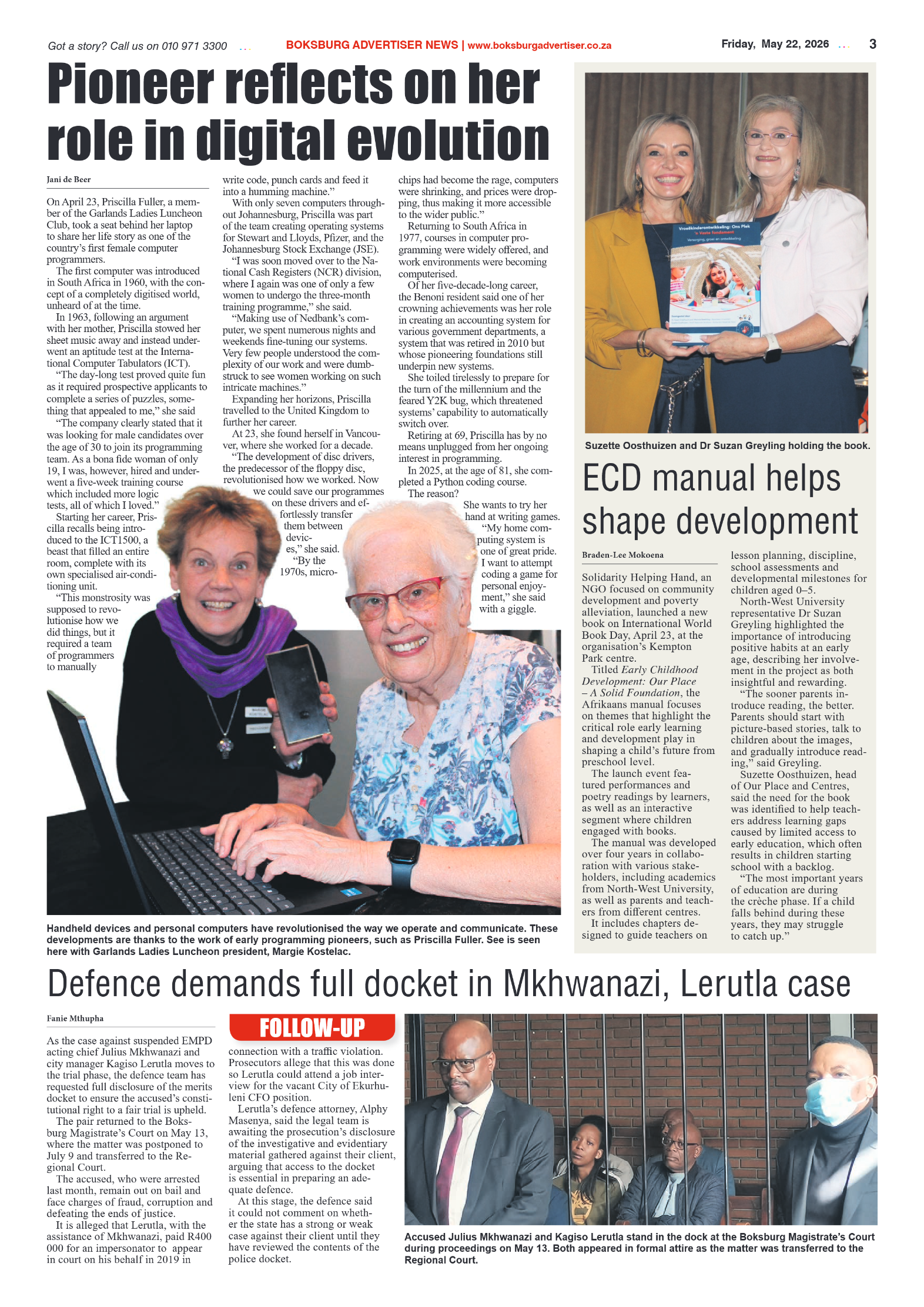 Boksburg Advertiser 22 May 2026 page 3