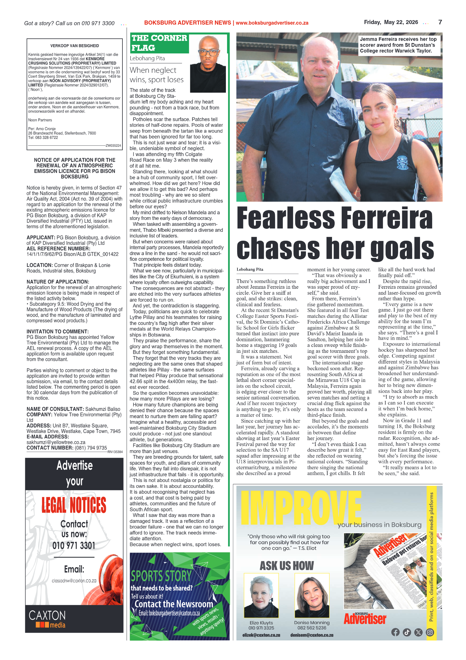Boksburg Advertiser 22 May 2026 page 7