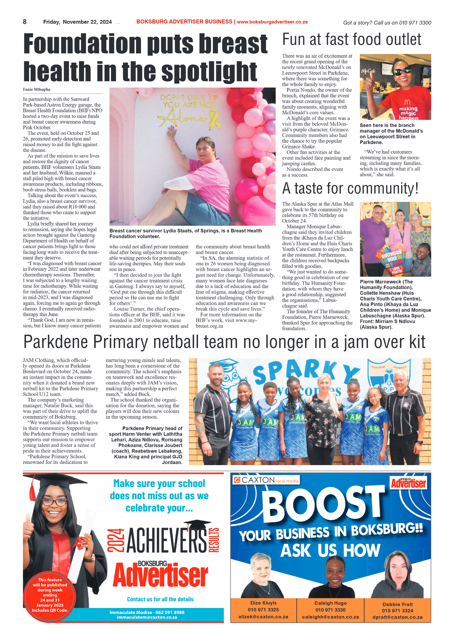 Boksburg Advertiser 22 November 2024 page 8