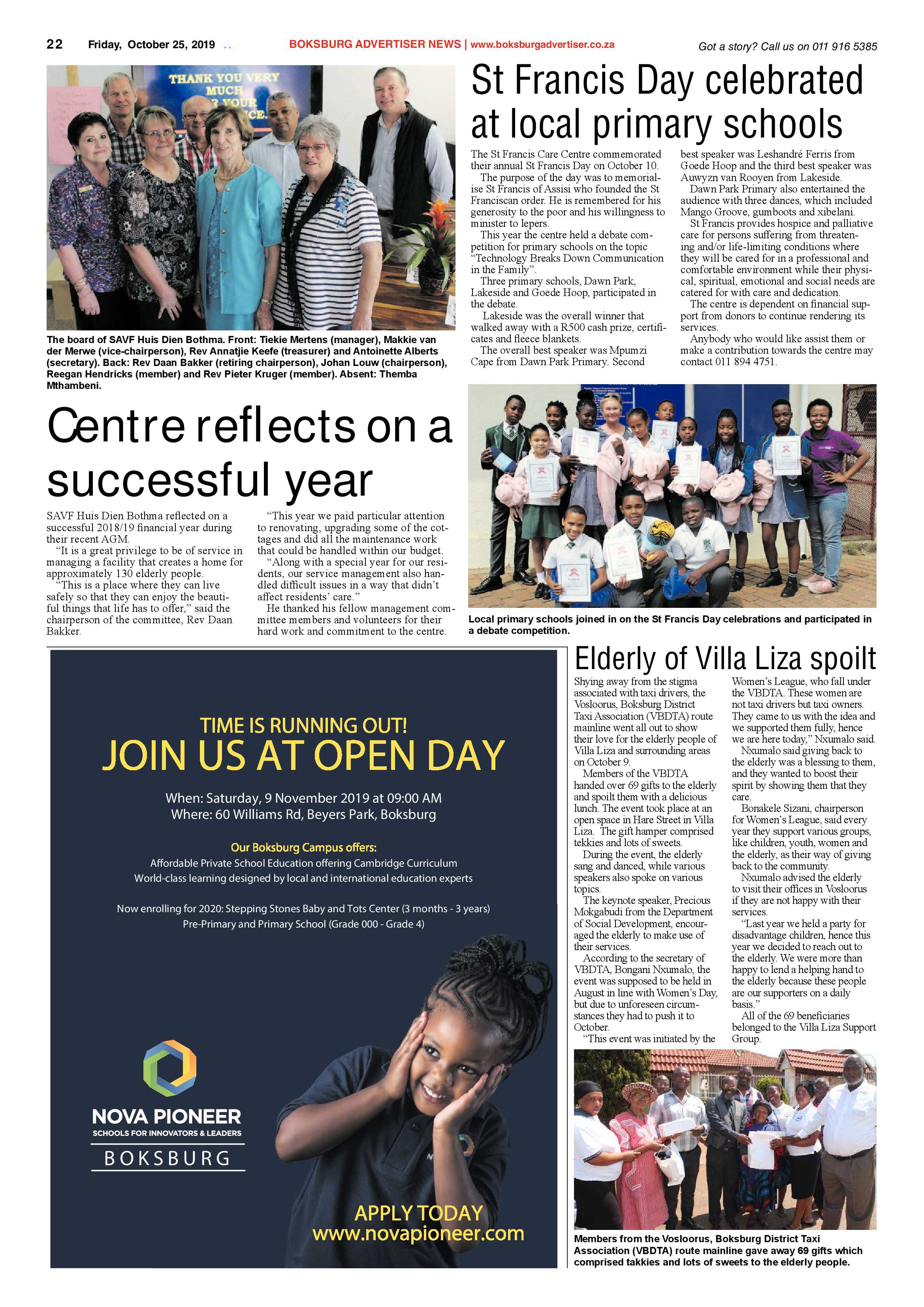 Boksburg Advertiser 22 October 2019 page 22