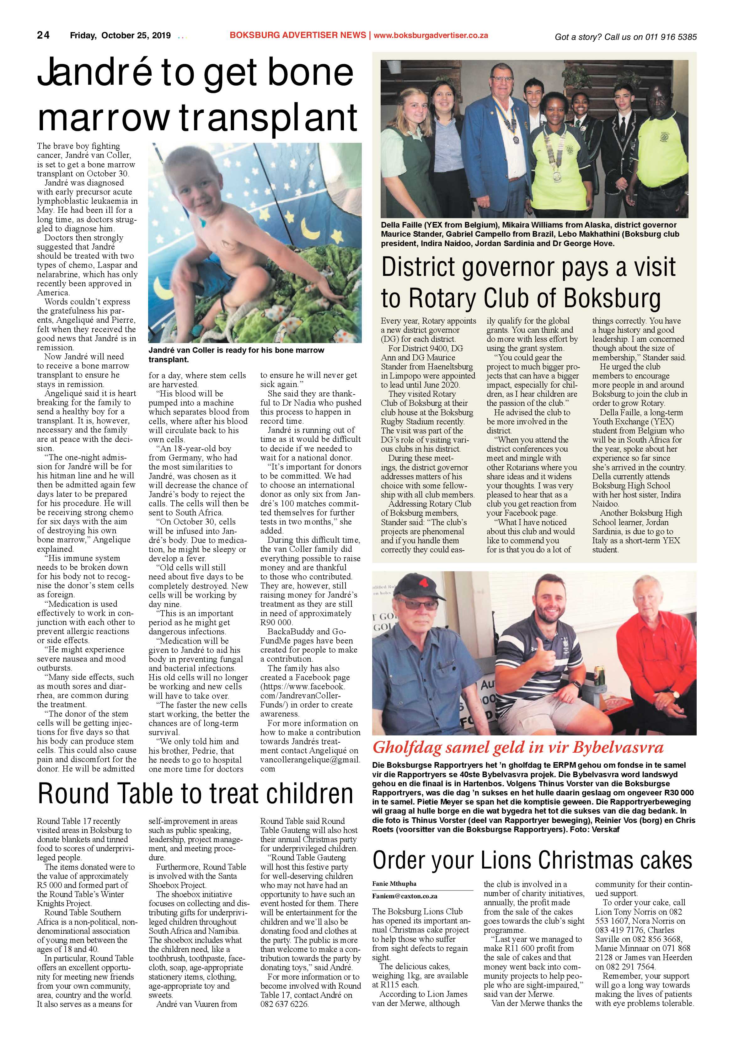 Boksburg Advertiser 22 October 2019 page 24
