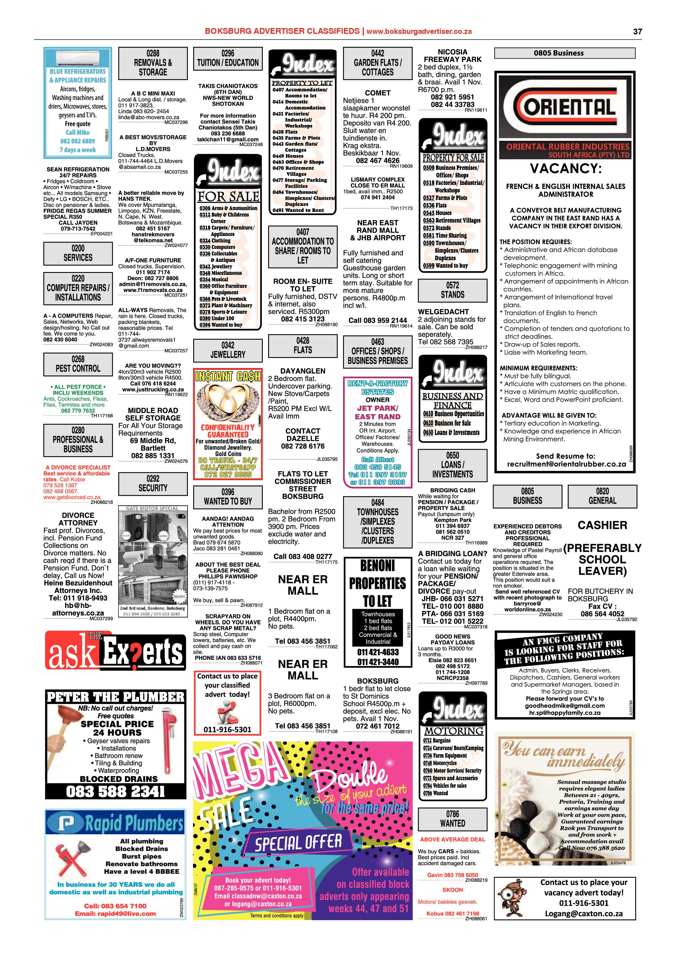 Boksburg Advertiser 22 October 2019 page 37