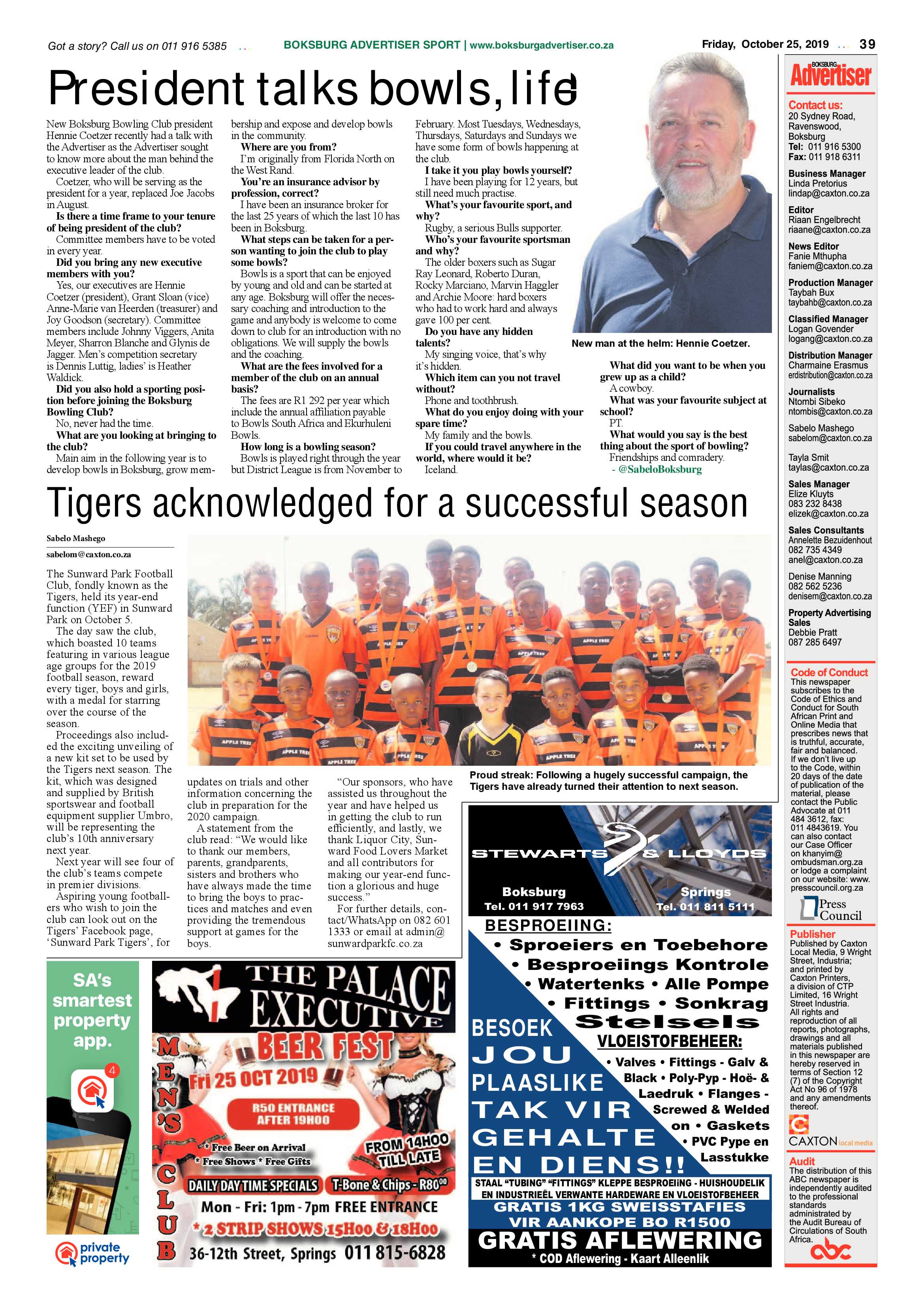 Boksburg Advertiser 22 October 2019 page 39