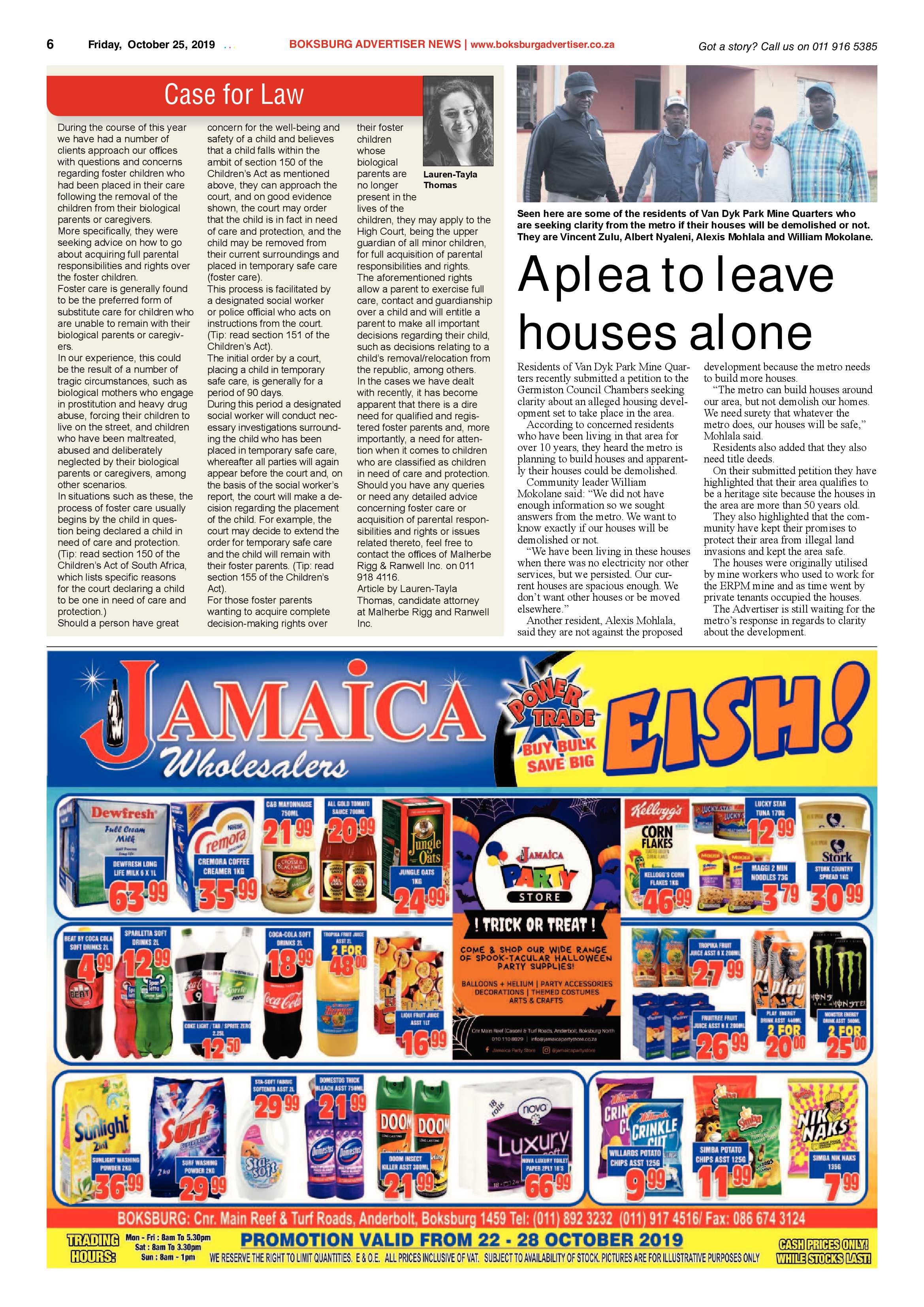 Boksburg Advertiser 22 October 2019 page 6