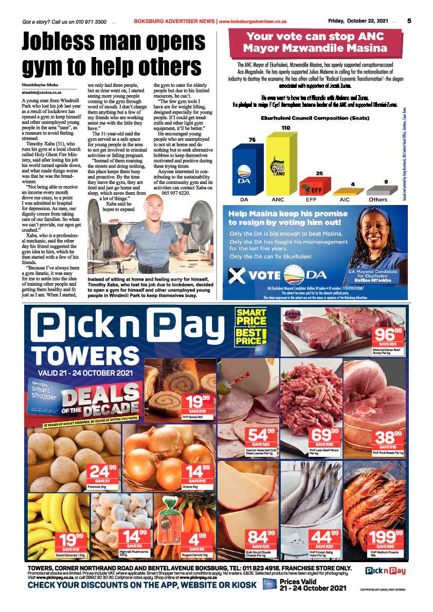 Boksburg Advertiser 22 October 2021 page 5
