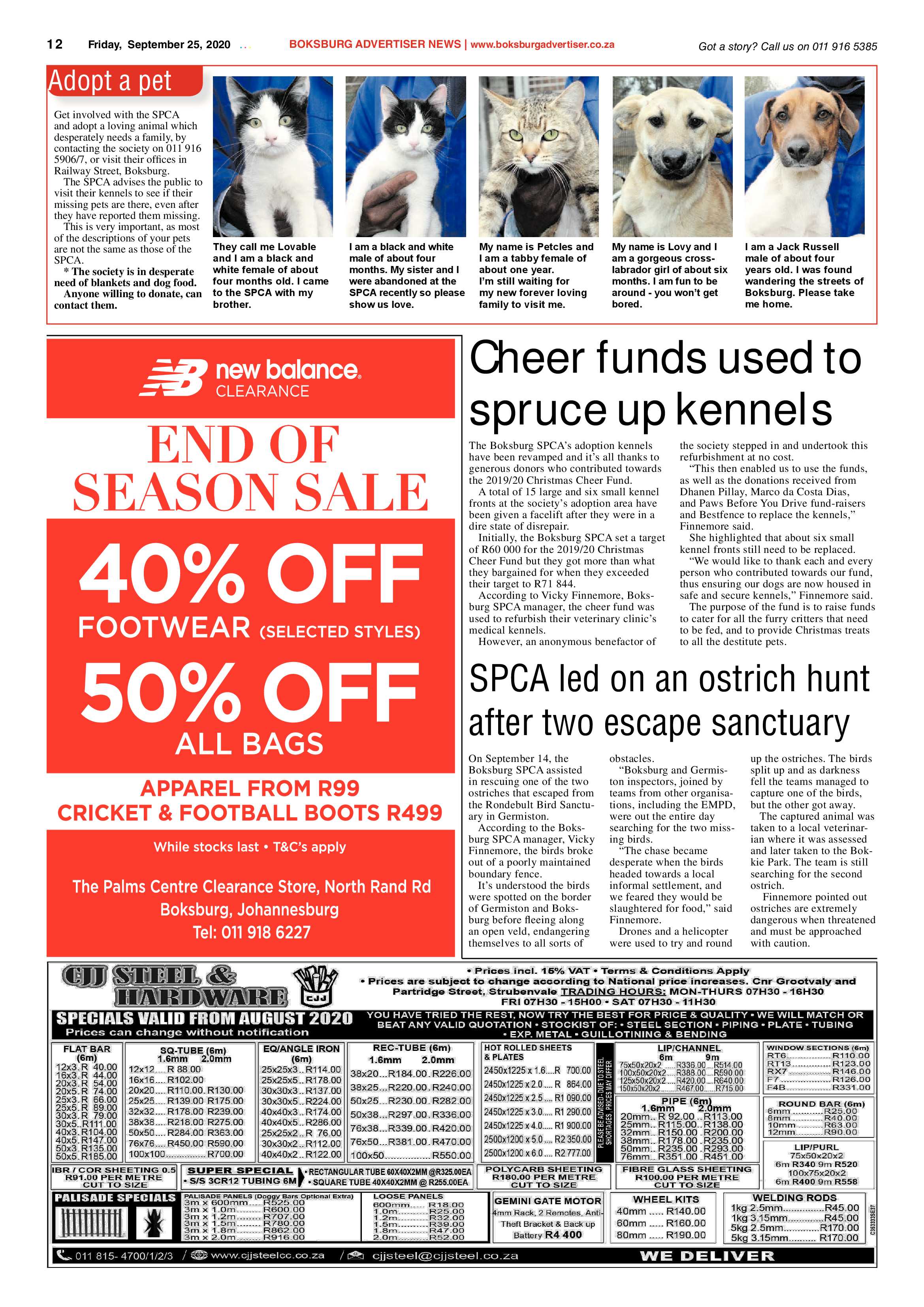 Boksburg Advertiser 22 September 2020 page 12