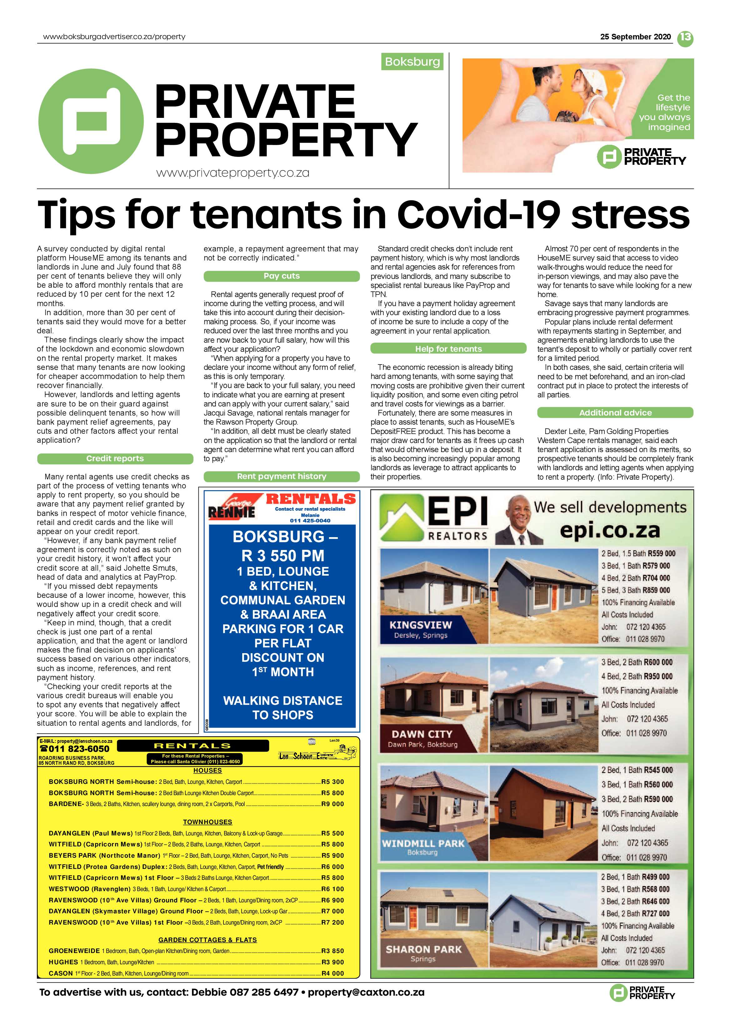 Boksburg Advertiser 22 September 2020 page 13