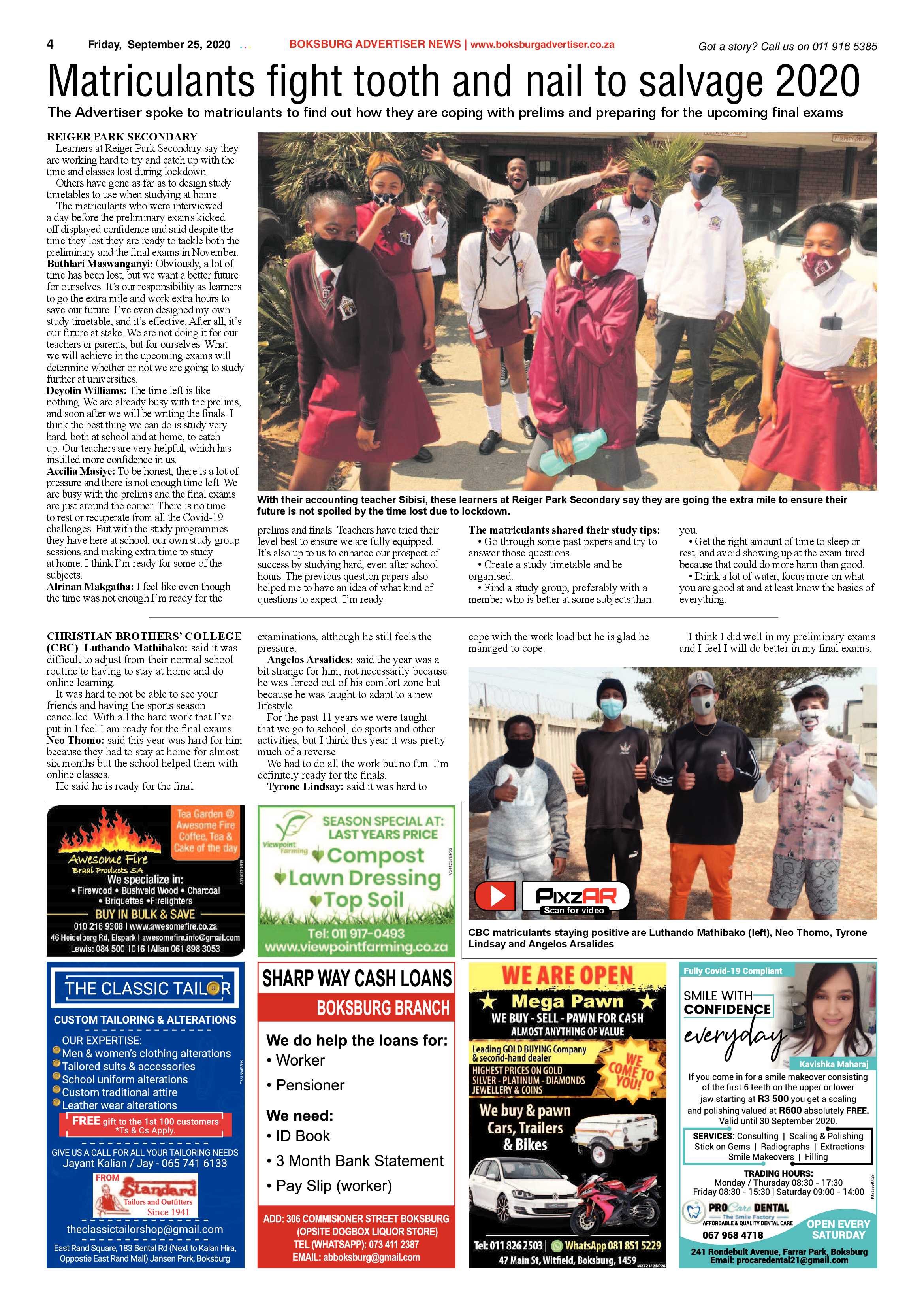 Boksburg Advertiser 22 September 2020 page 4