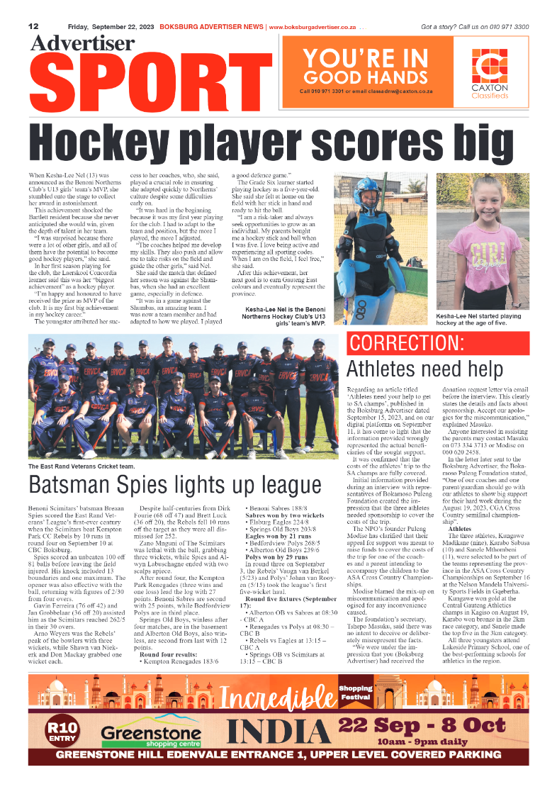 Boksburg Advertiser 22 September 2023 page 12