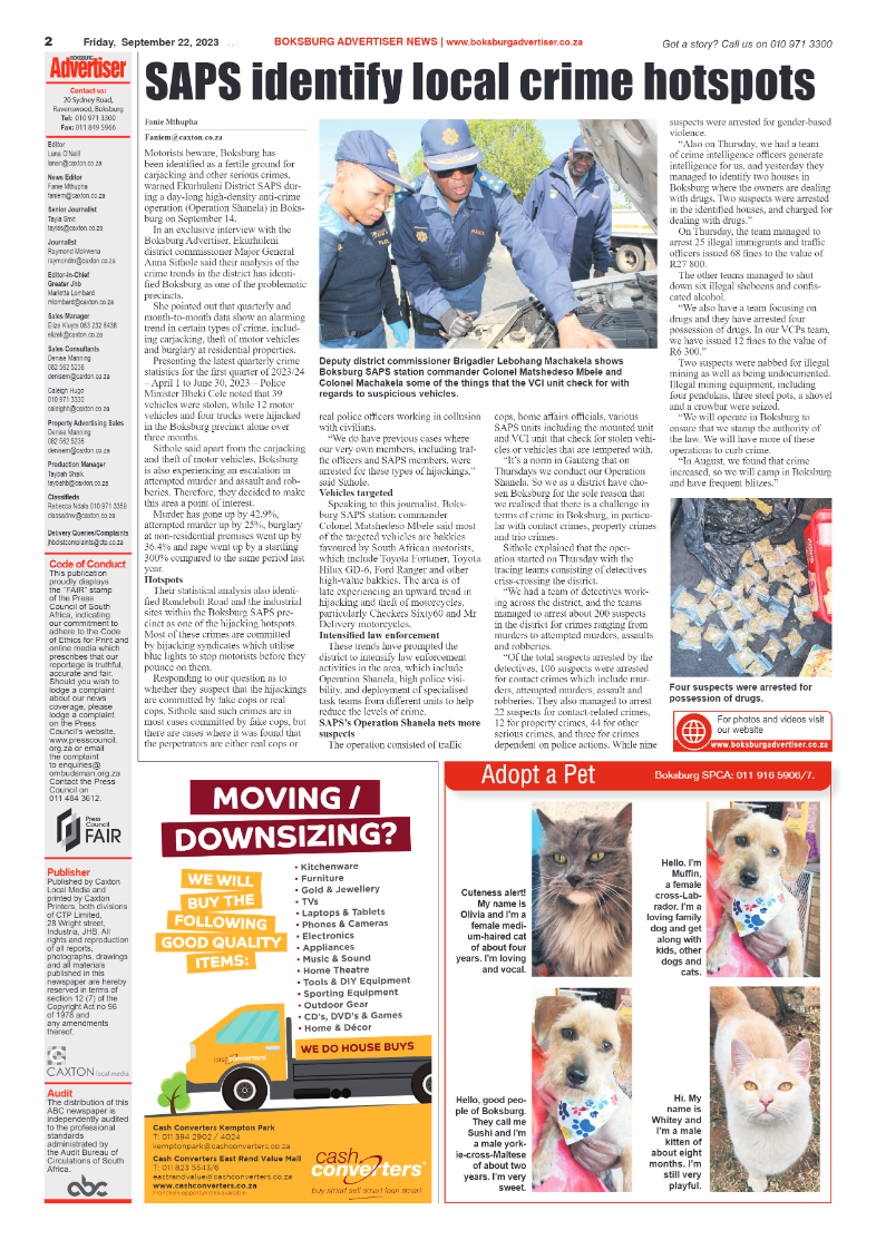 Boksburg Advertiser 22 September 2023 page 2