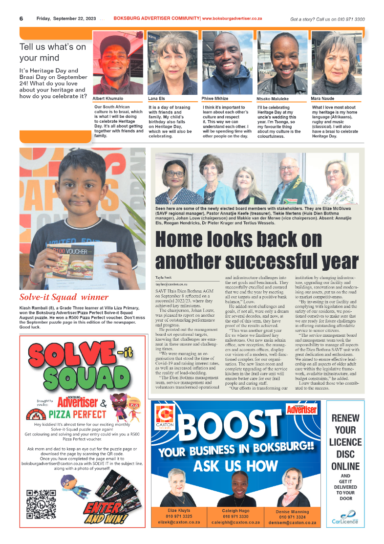 Boksburg Advertiser 22 September 2023 page 6