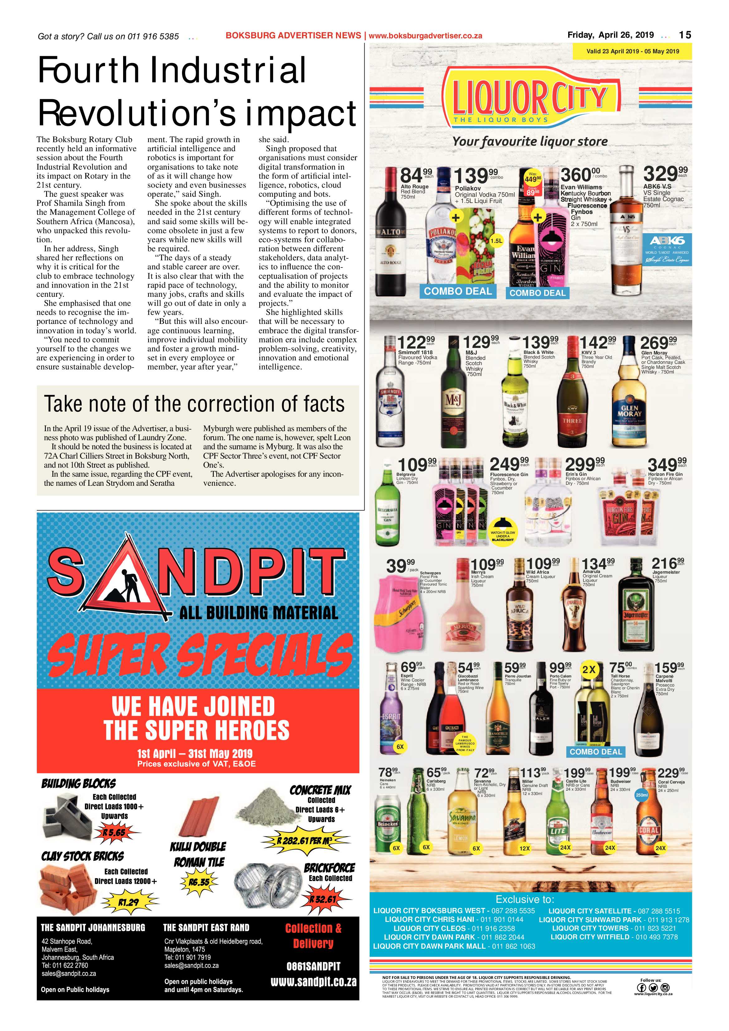 Boksburg Advertiser 23 April 2019 page 15