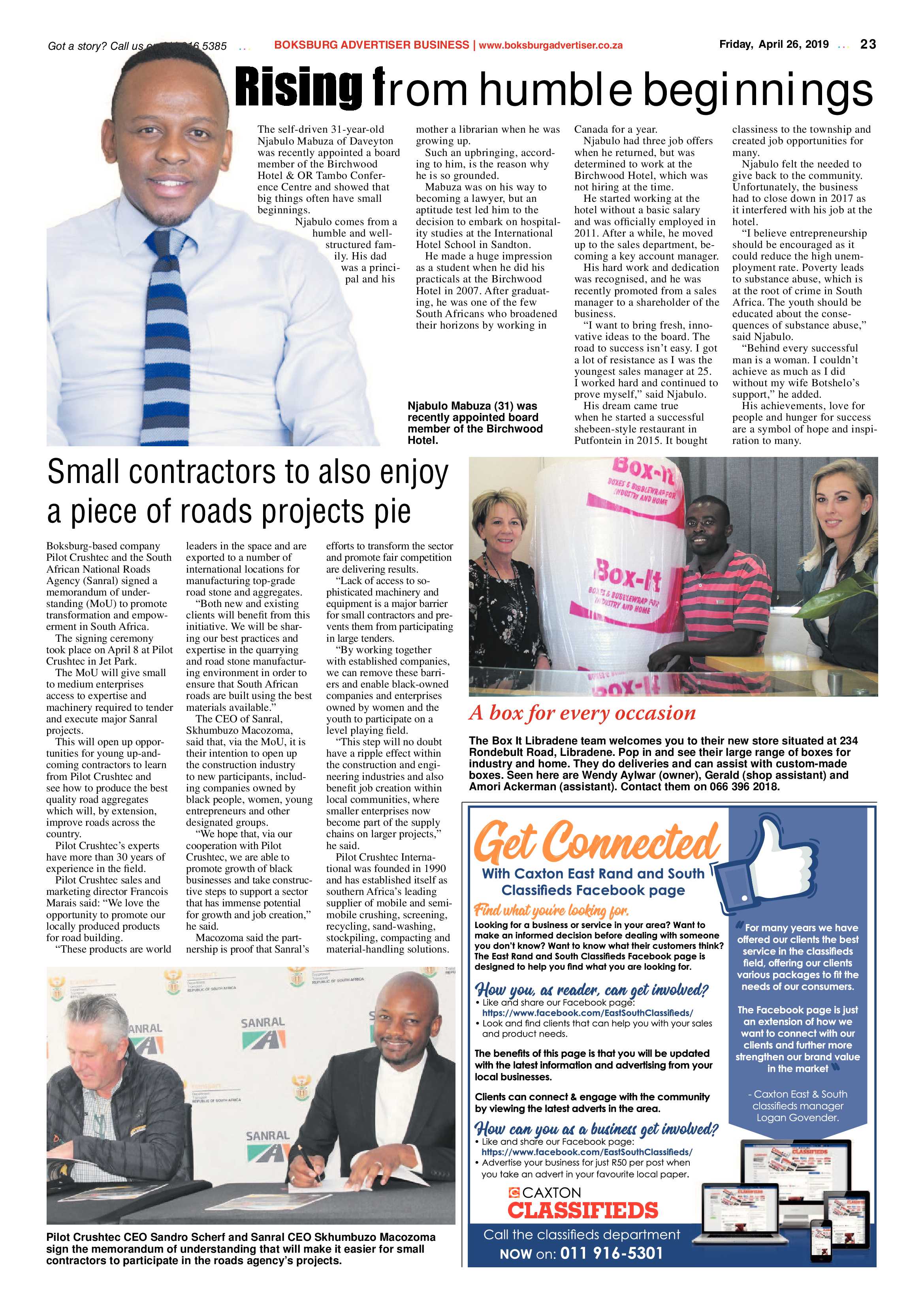 Boksburg Advertiser 23 April 2019 page 23
