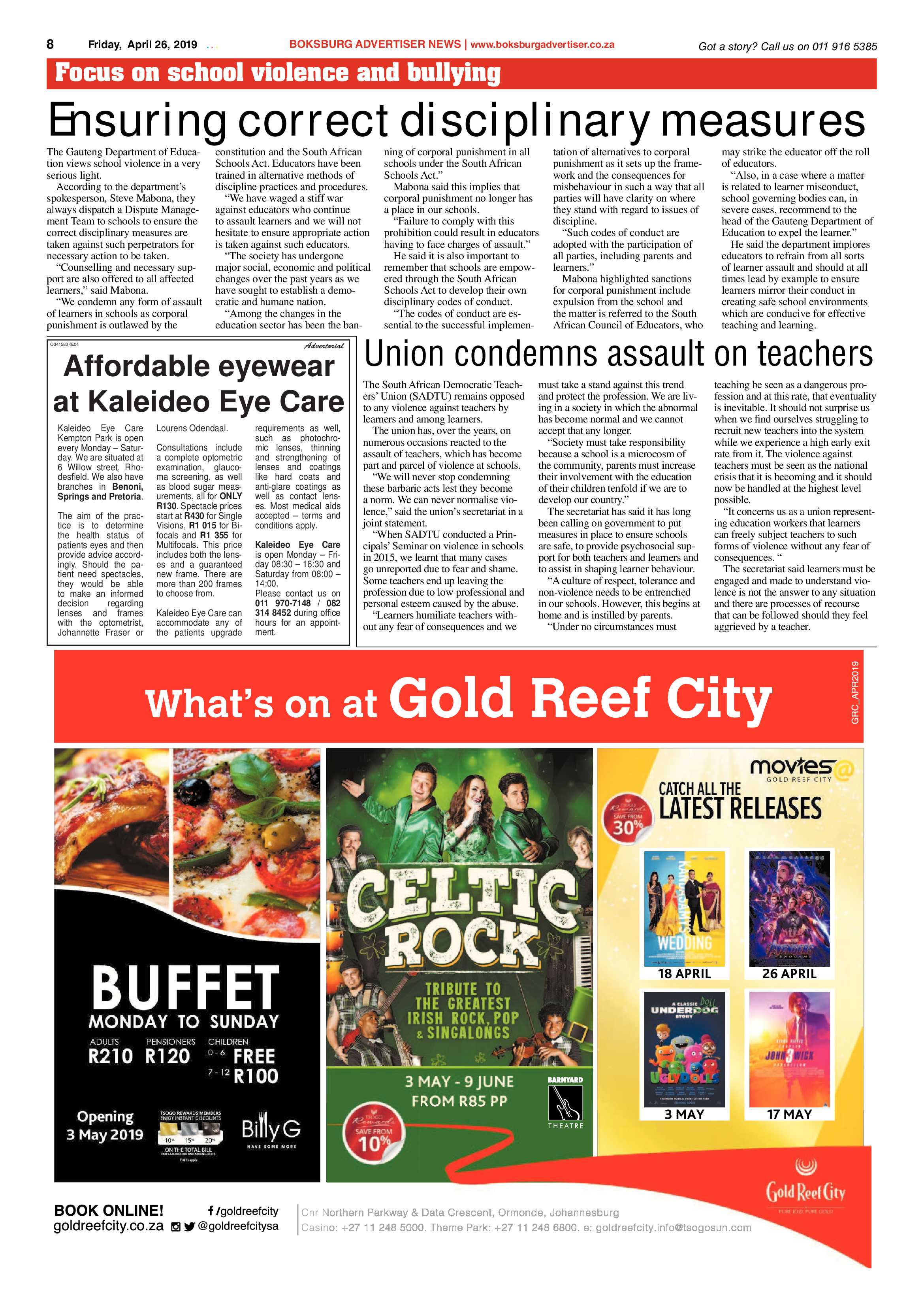 Boksburg Advertiser 23 April 2019 page 8