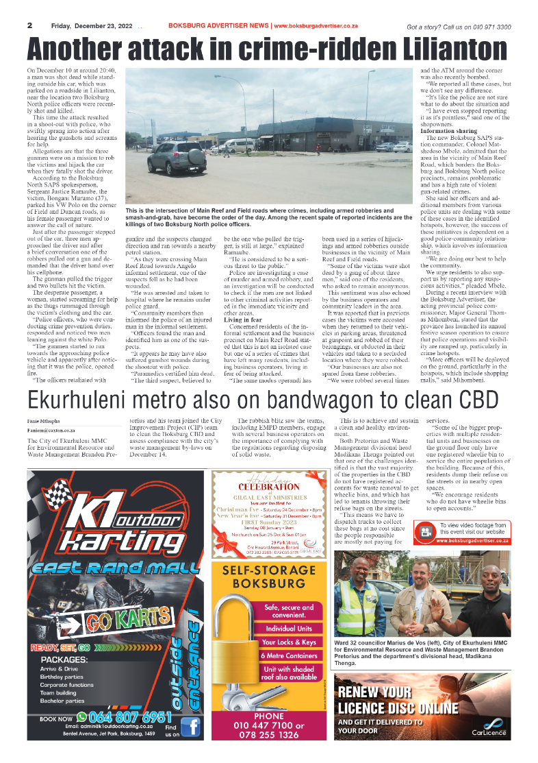 Boksburg Advertiser 23 Dec 2022 page 2