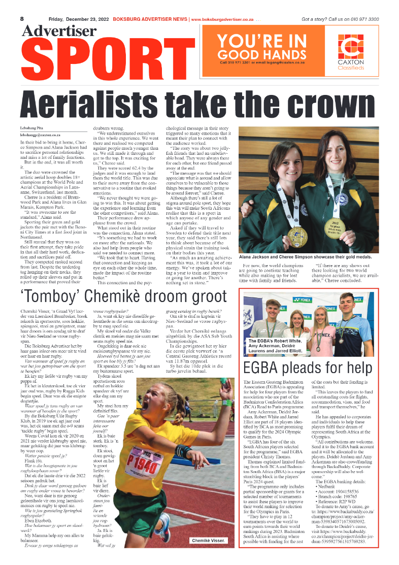 Boksburg Advertiser 23 Dec 2022 page 8