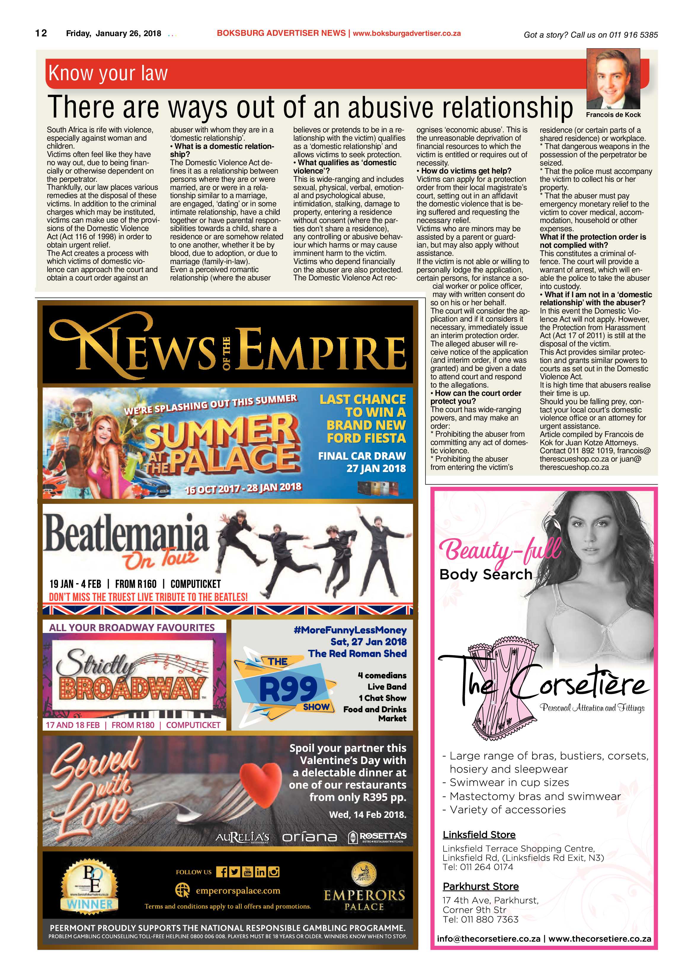 Boksburg Advertiser 23 January 2018 page 12